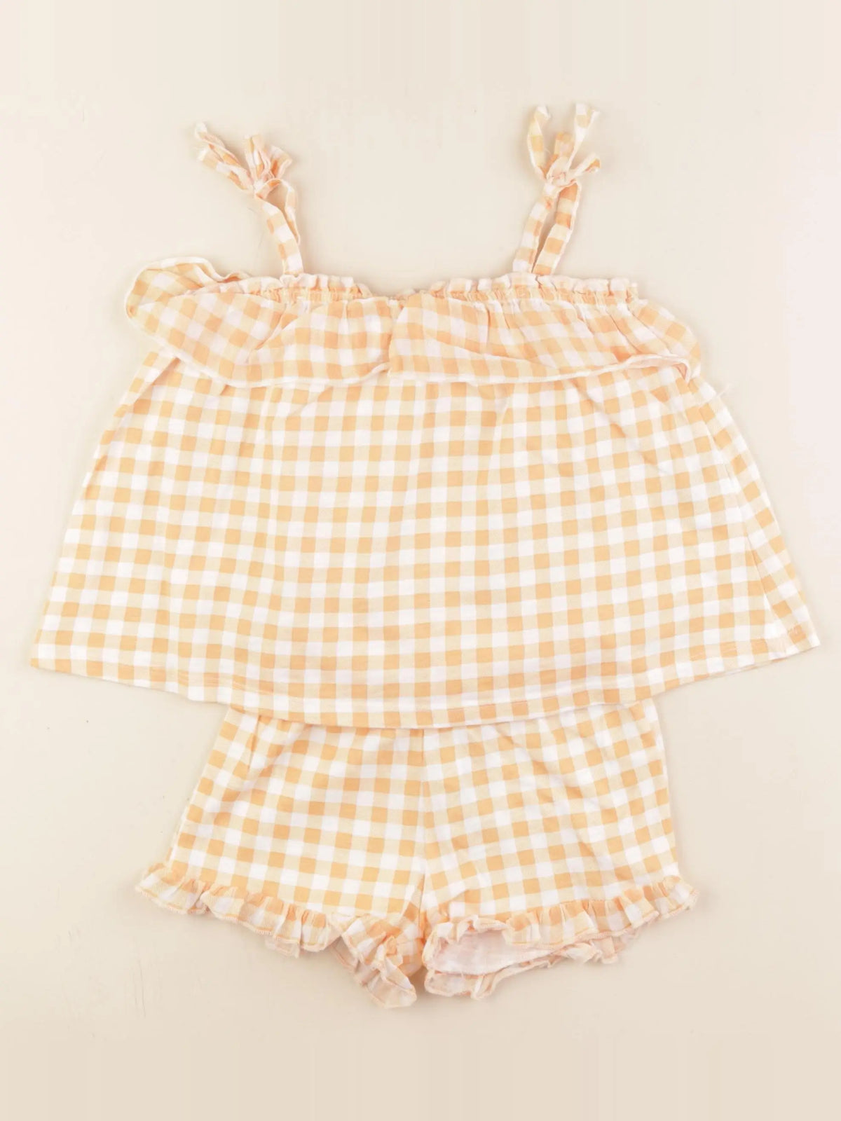 Zara - pyjama coton orange - 12/18 mois