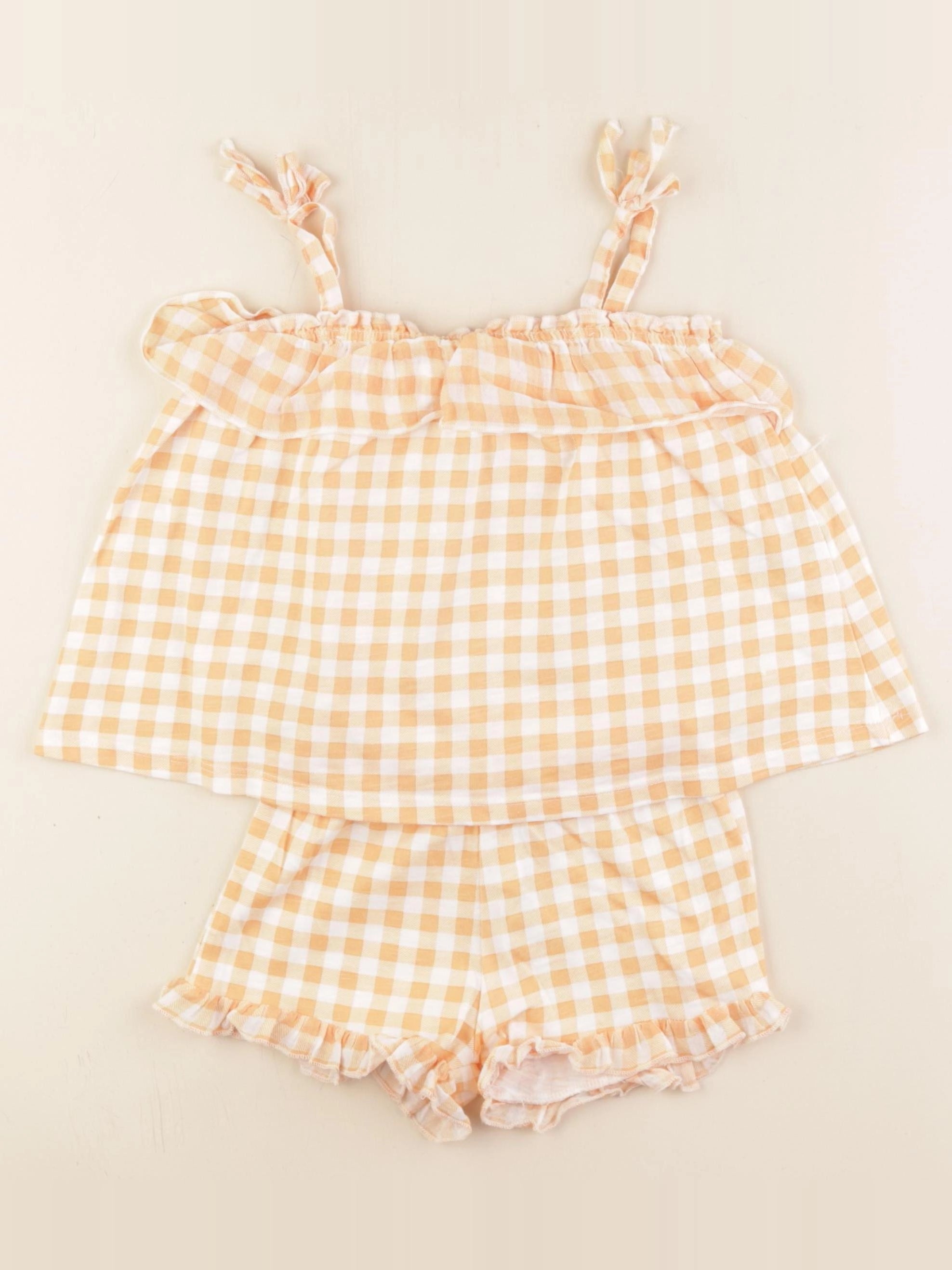 Zara - pyjama coton orange - 12/18 mois