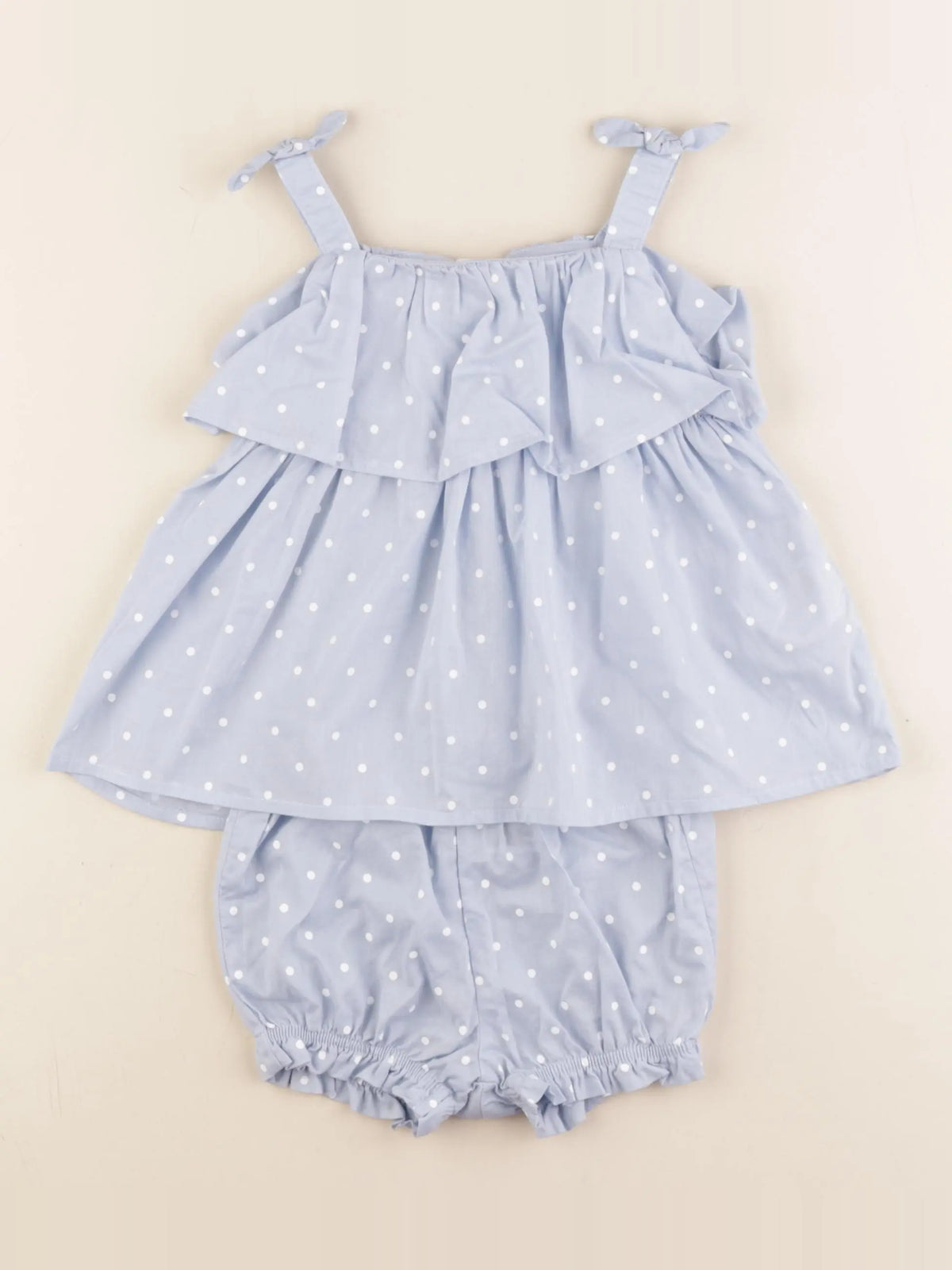 H&M - ensemble bleu - 12/18 mois