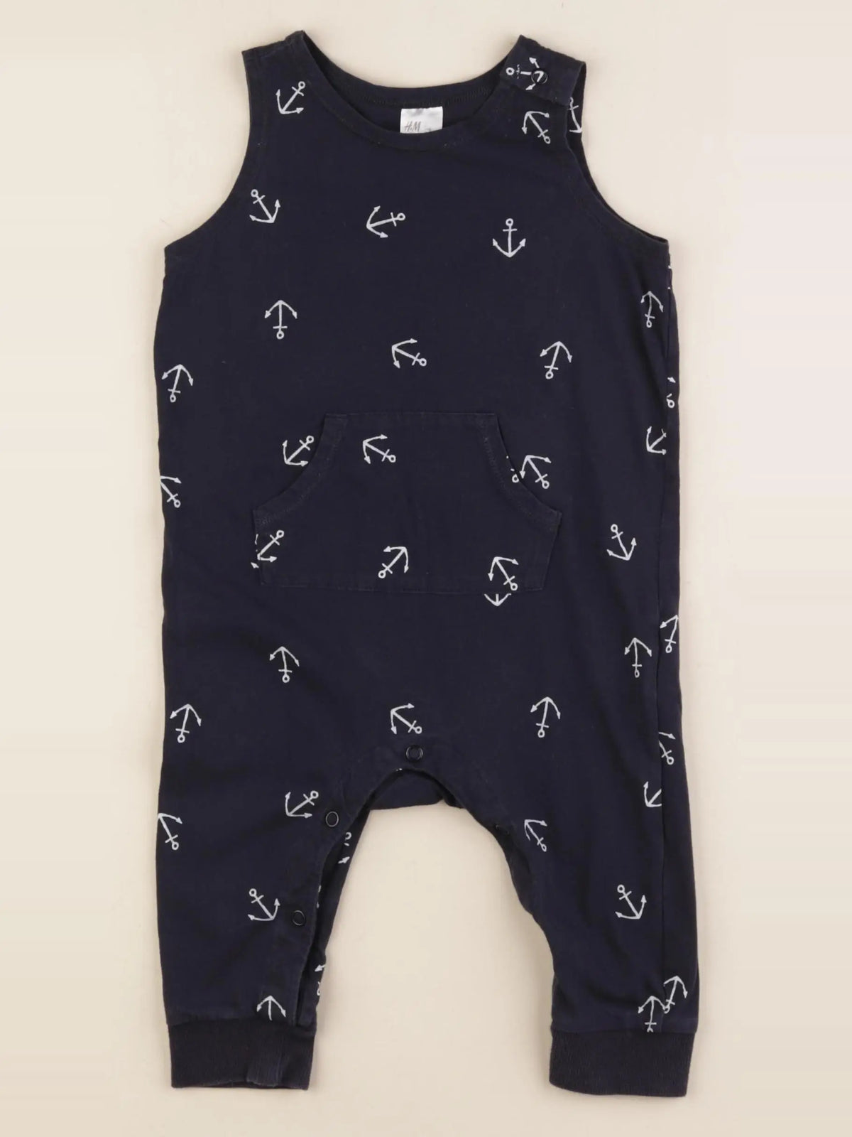 H&M - combinaison bleu - 6/9 mois