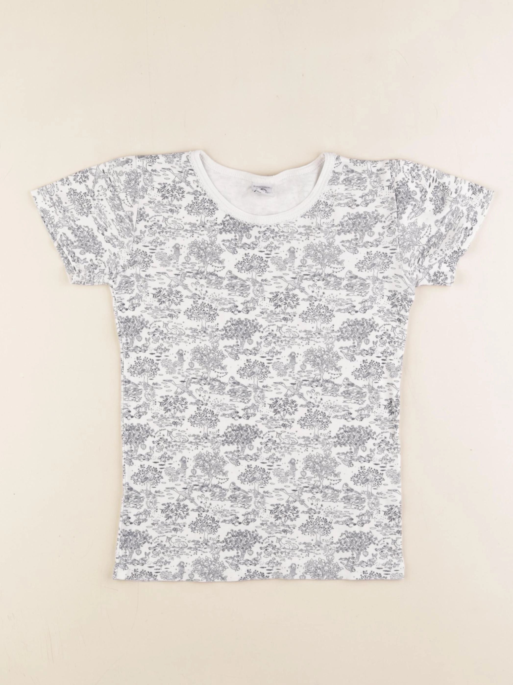 Petit Bateau - maillot de corps bleu - 8 ans