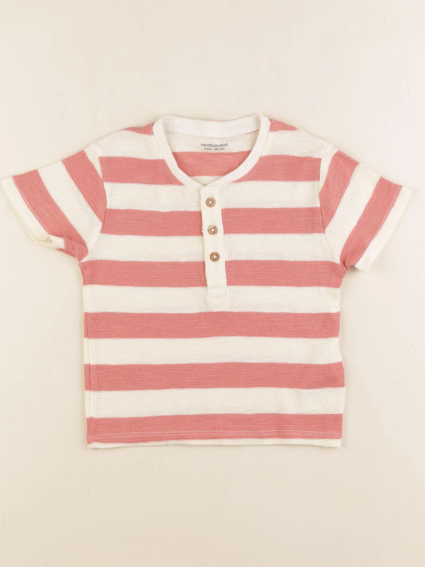 Vertbaudet - tee-shirt rose - 2 ans