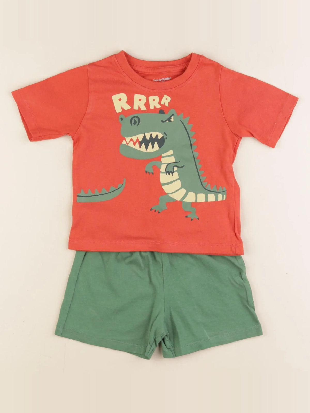Vertbaudet - pyjama coton rouge - 2 ans