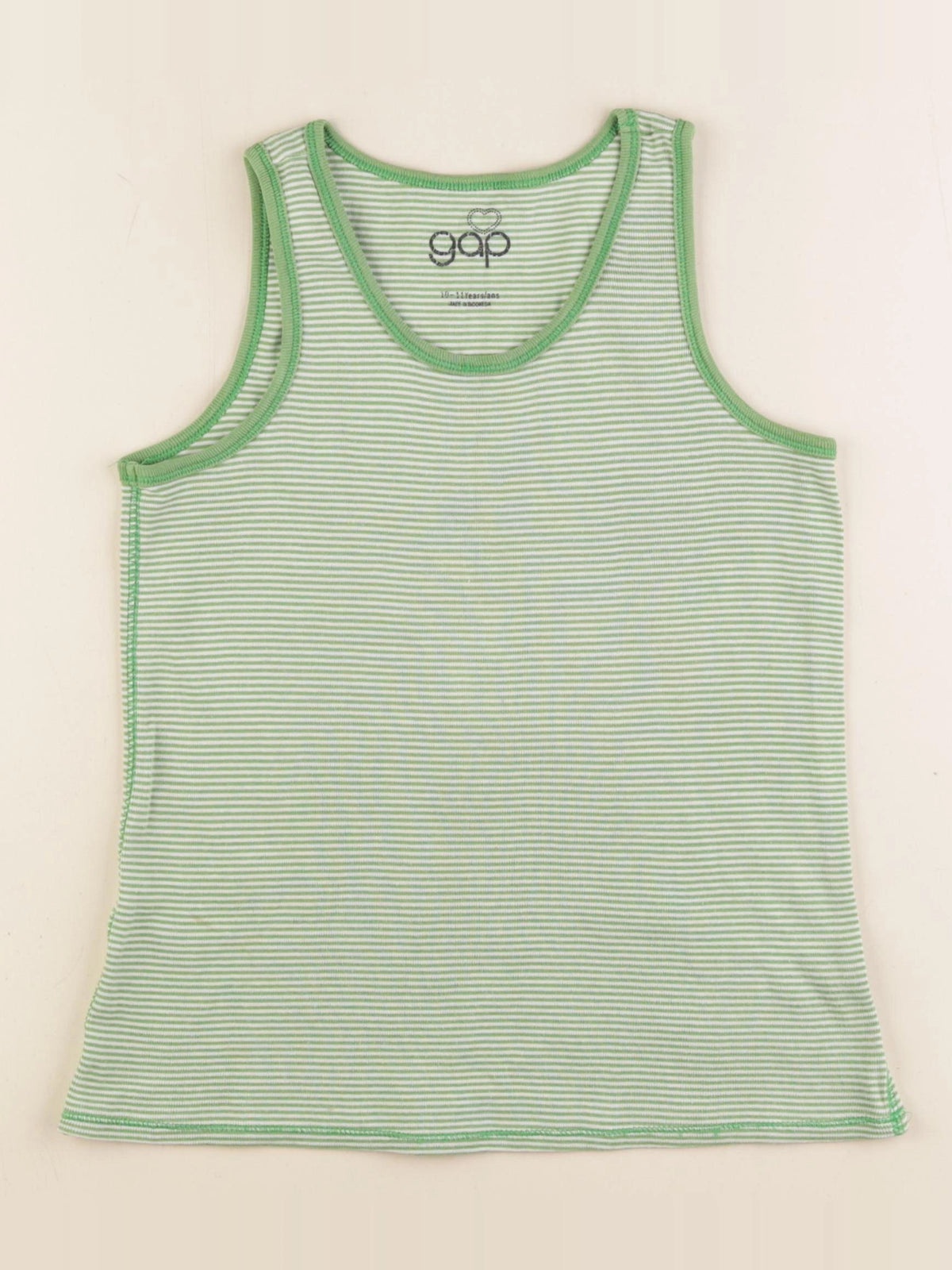 GAP - débardeur vert - 10/11 ans