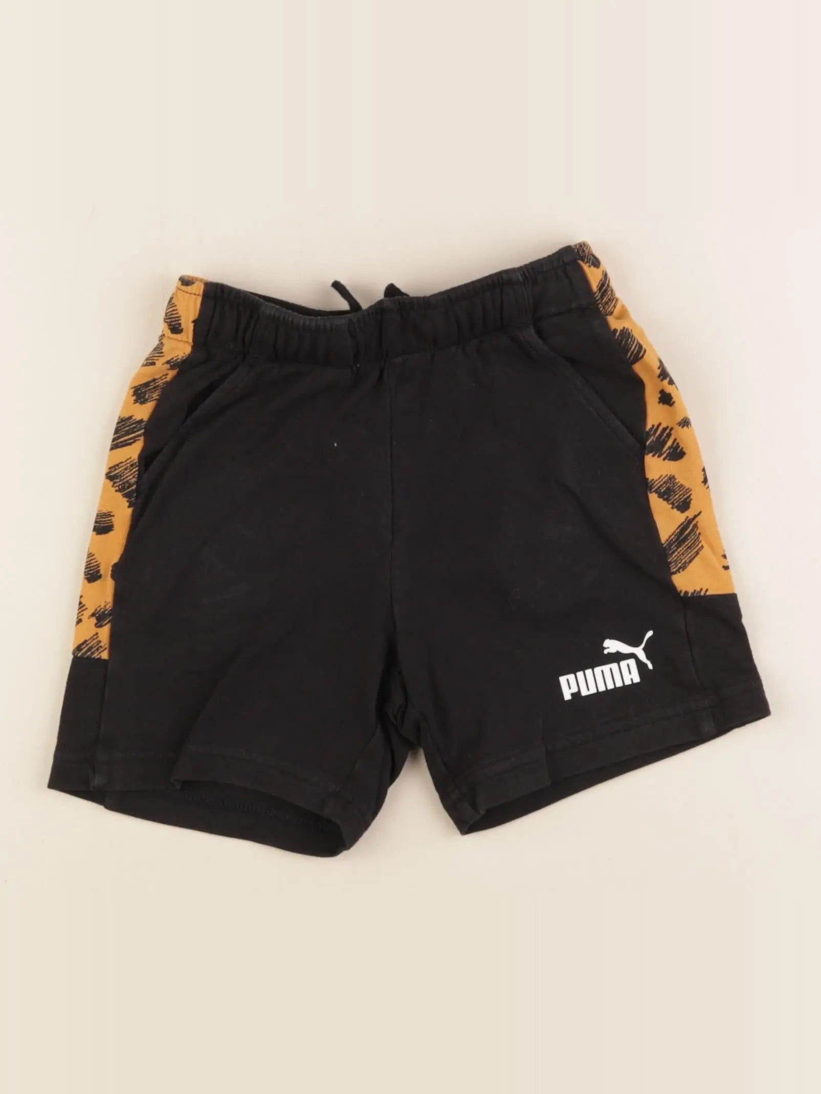Puma - short noir, jaune - 3/4 ans