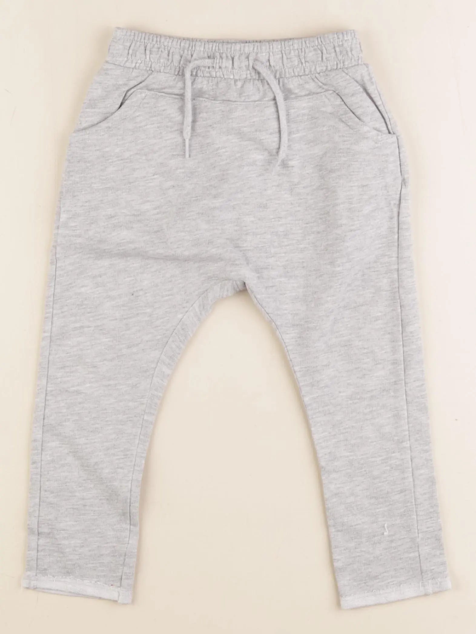 Vertbaudet - sarouel coton gris - 18 mois