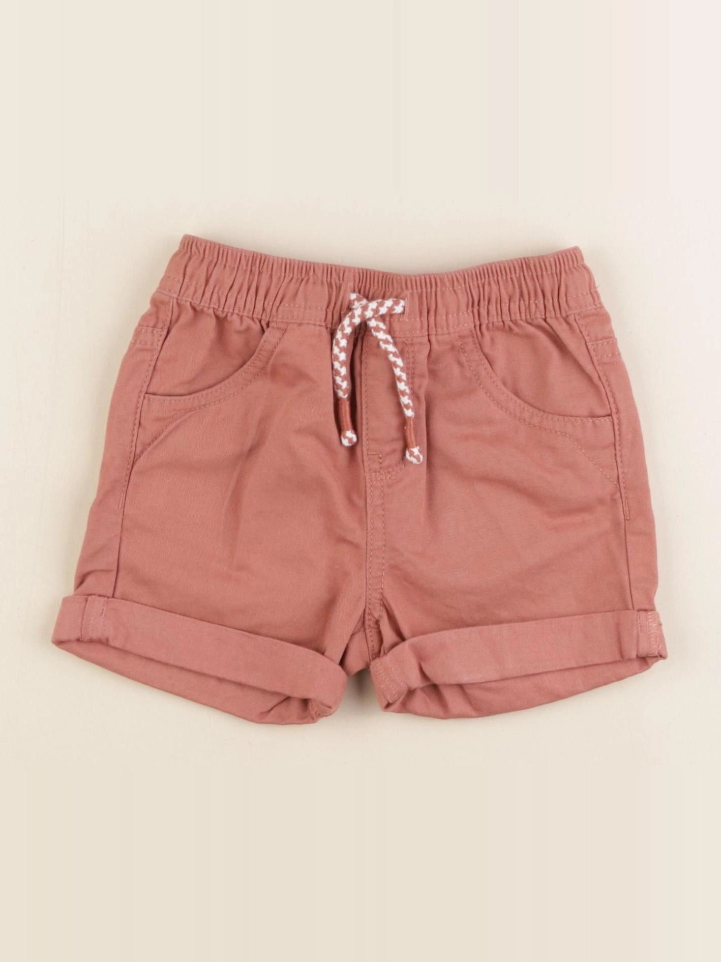 Vertbaudet - short coton rouge - 18 mois