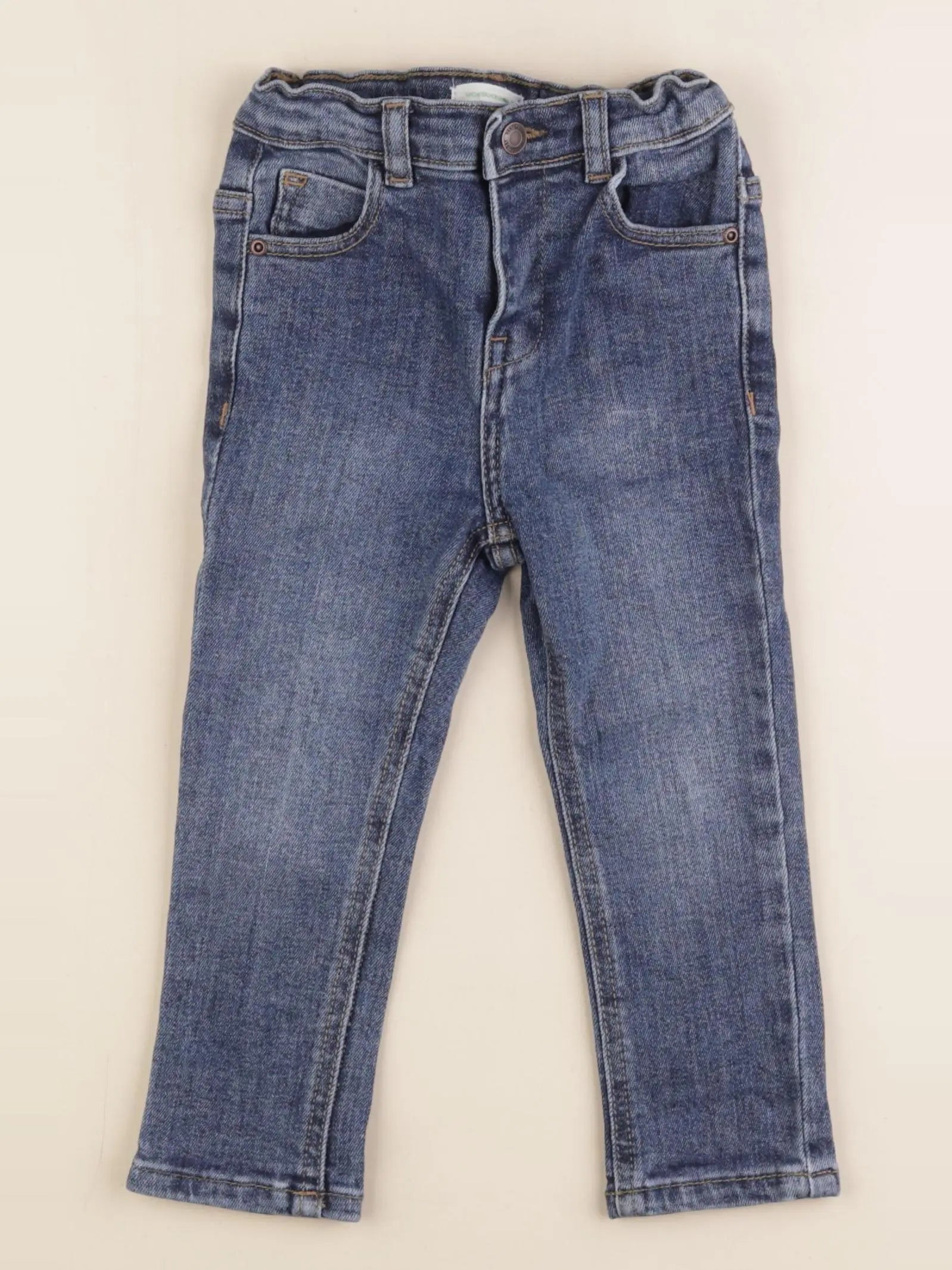 Vertbaudet - jean coton bleu - 18 mois