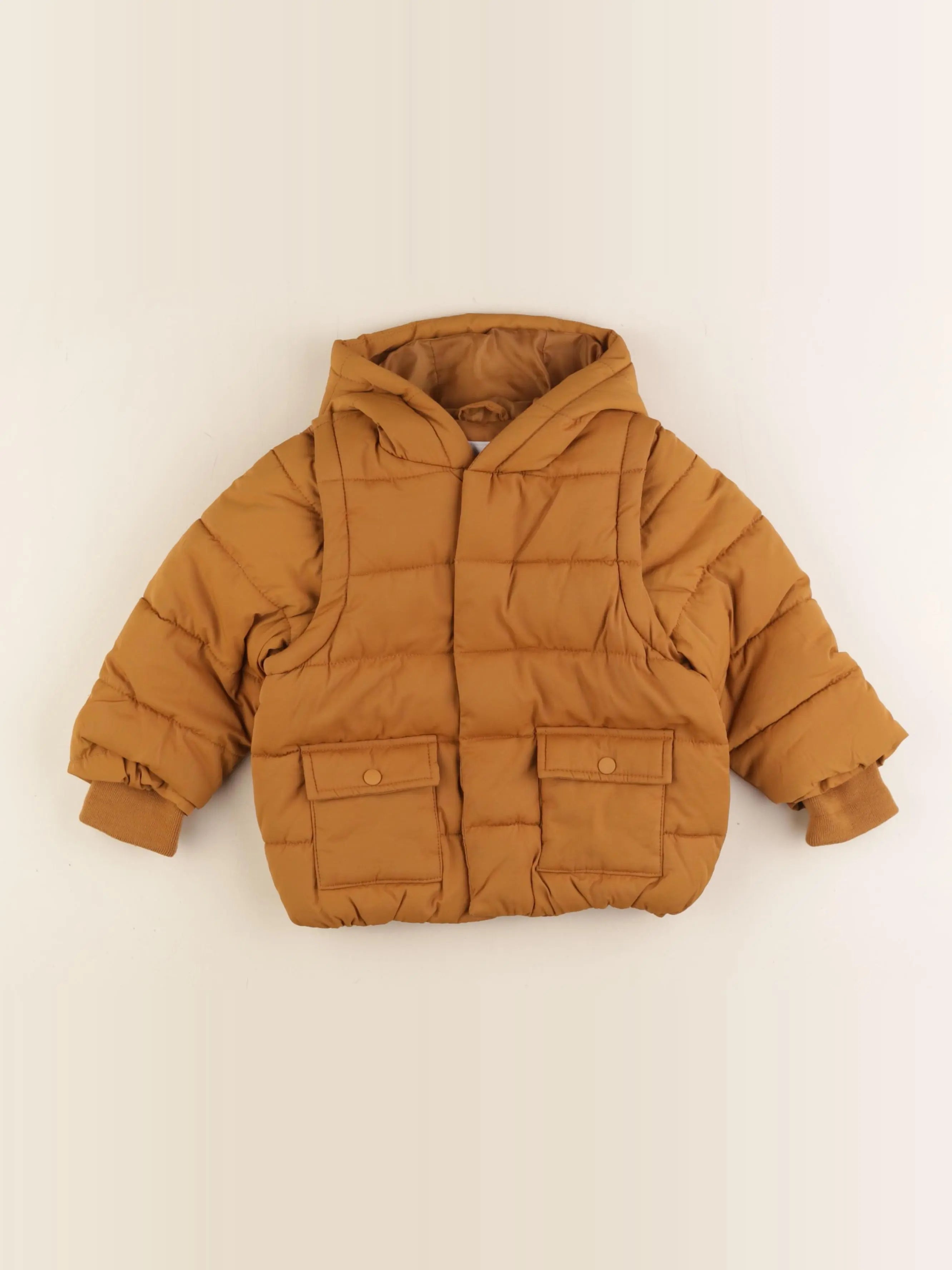 Vertbaudet - doudoune jaune - 18 mois