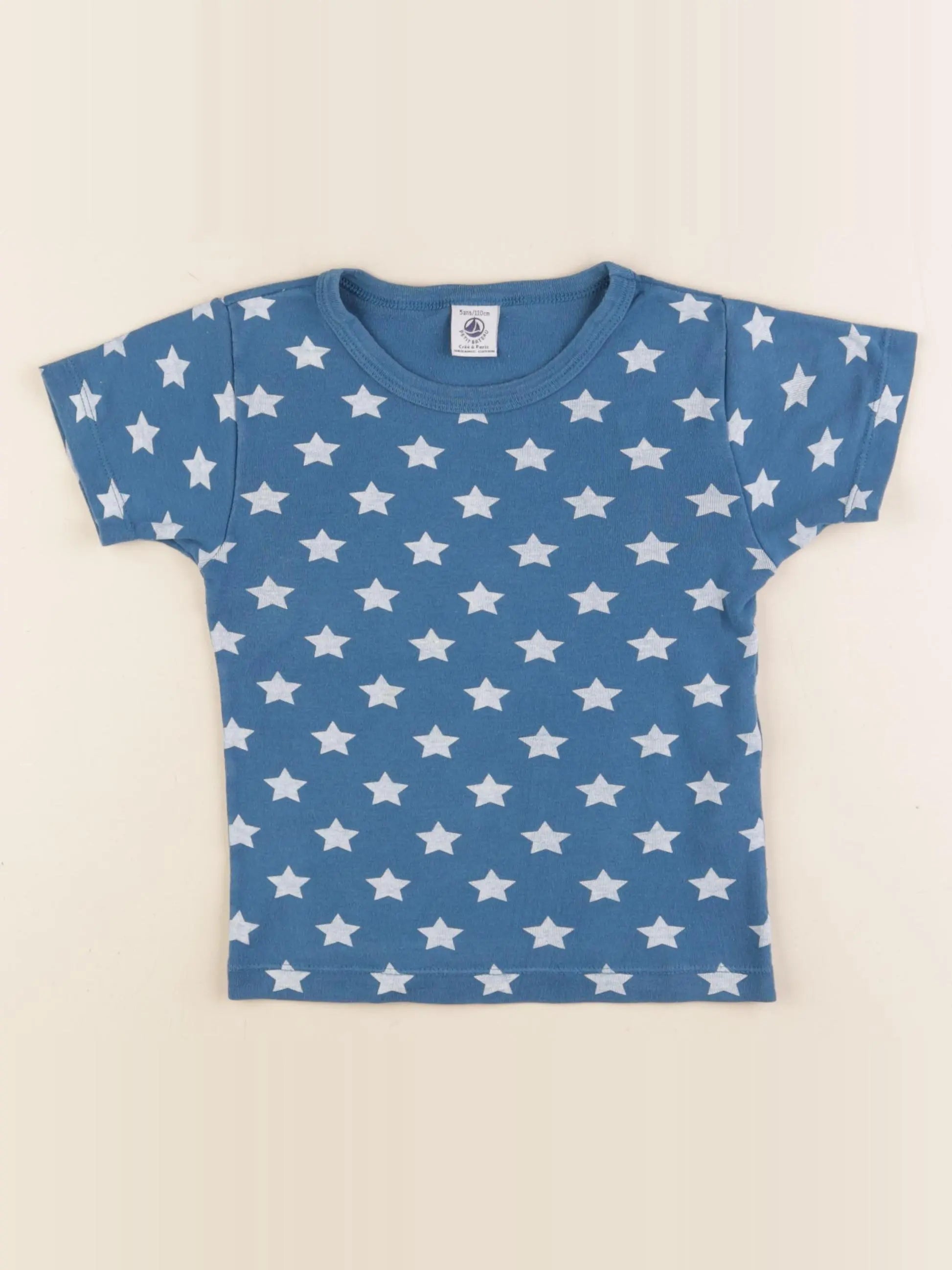 Petit Bateau - maillot de corps bleu - 5 ans