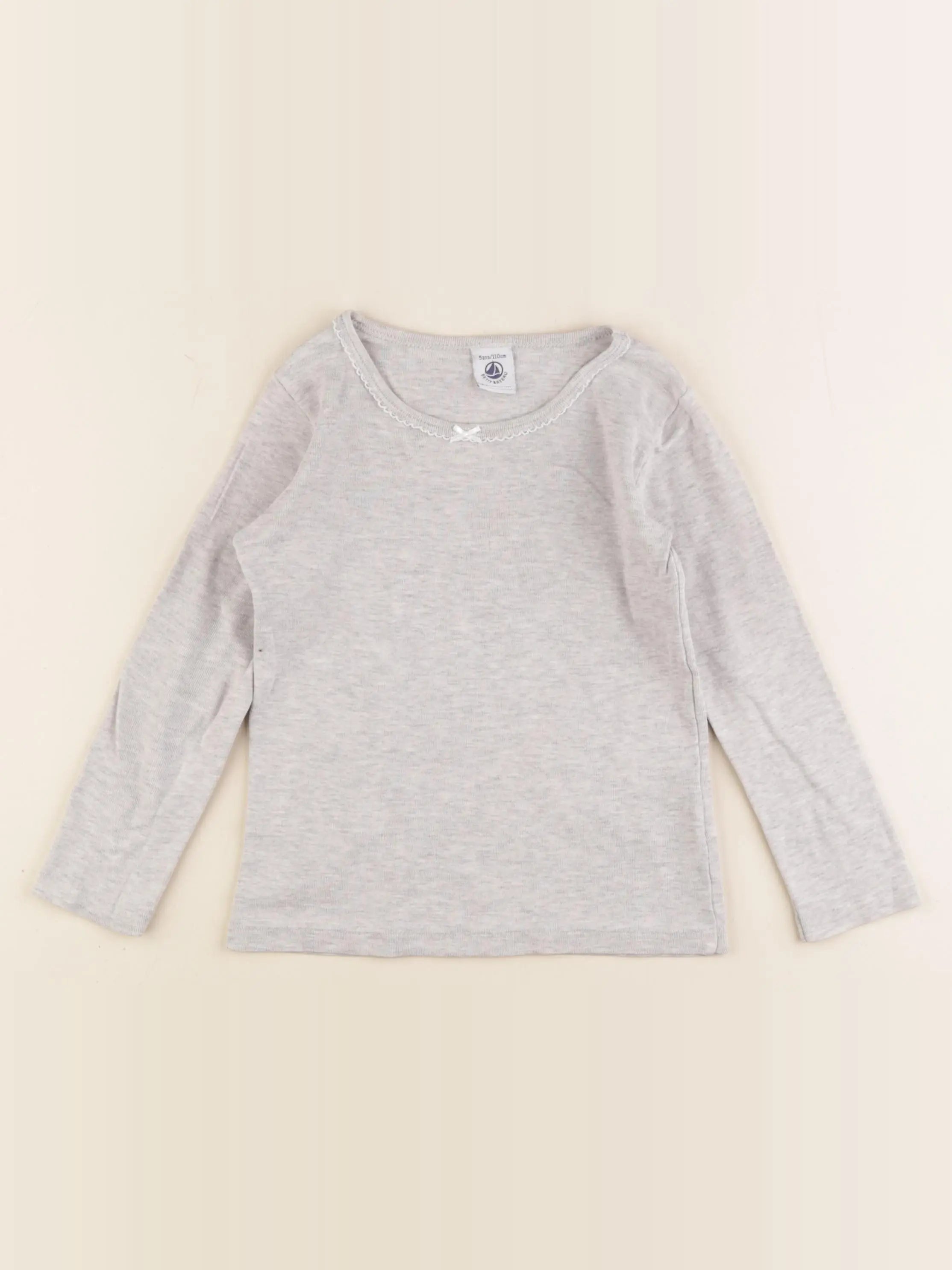 Petit Bateau - maillot de corps gris - 5 ans