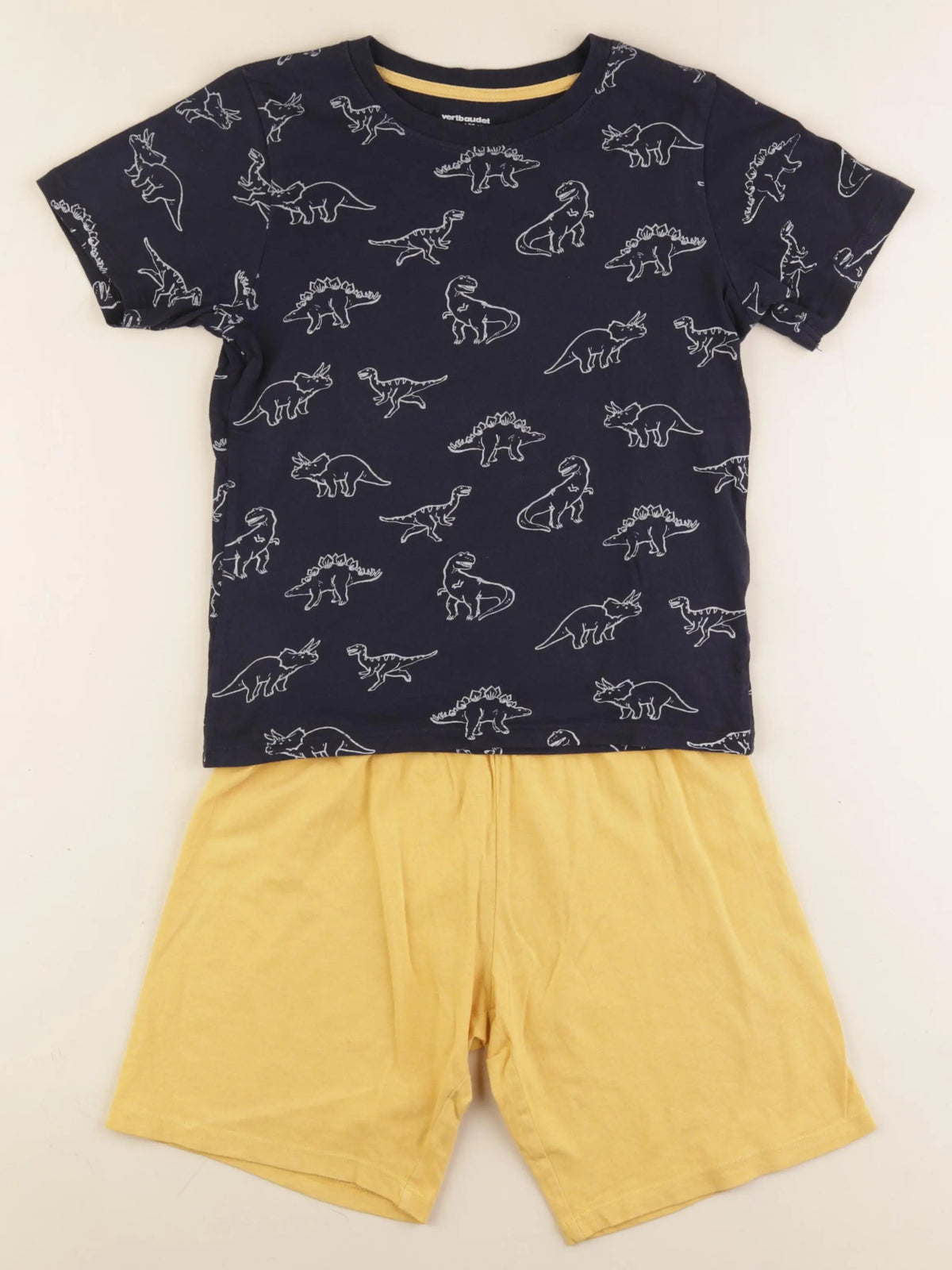 Vertbaudet - pyjama coton bleu, jaune - 8 ans