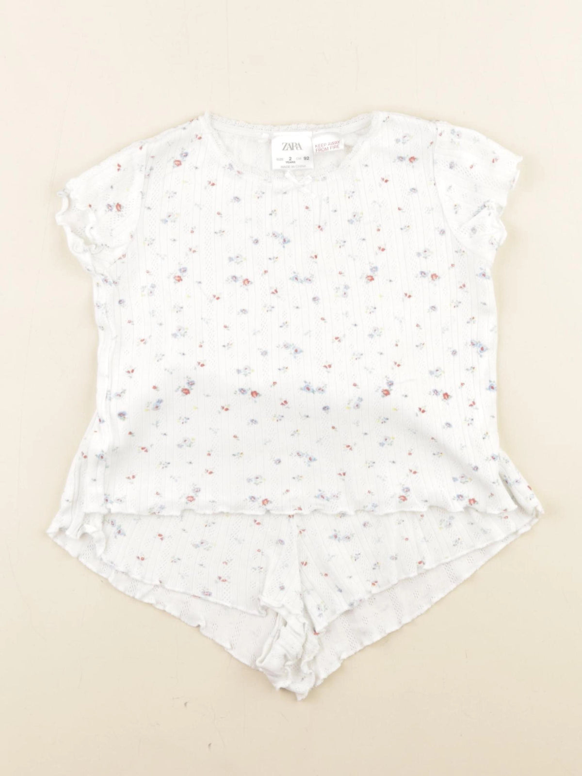 Zara - pyjama coton blanc - 2 ans