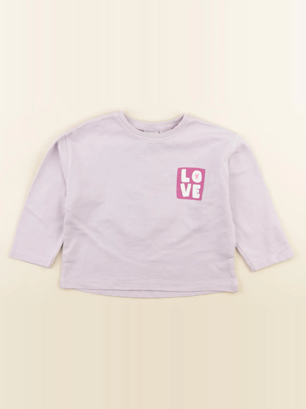 Zara - tee-shirt imprimé au dos violet - 12/18 mois
