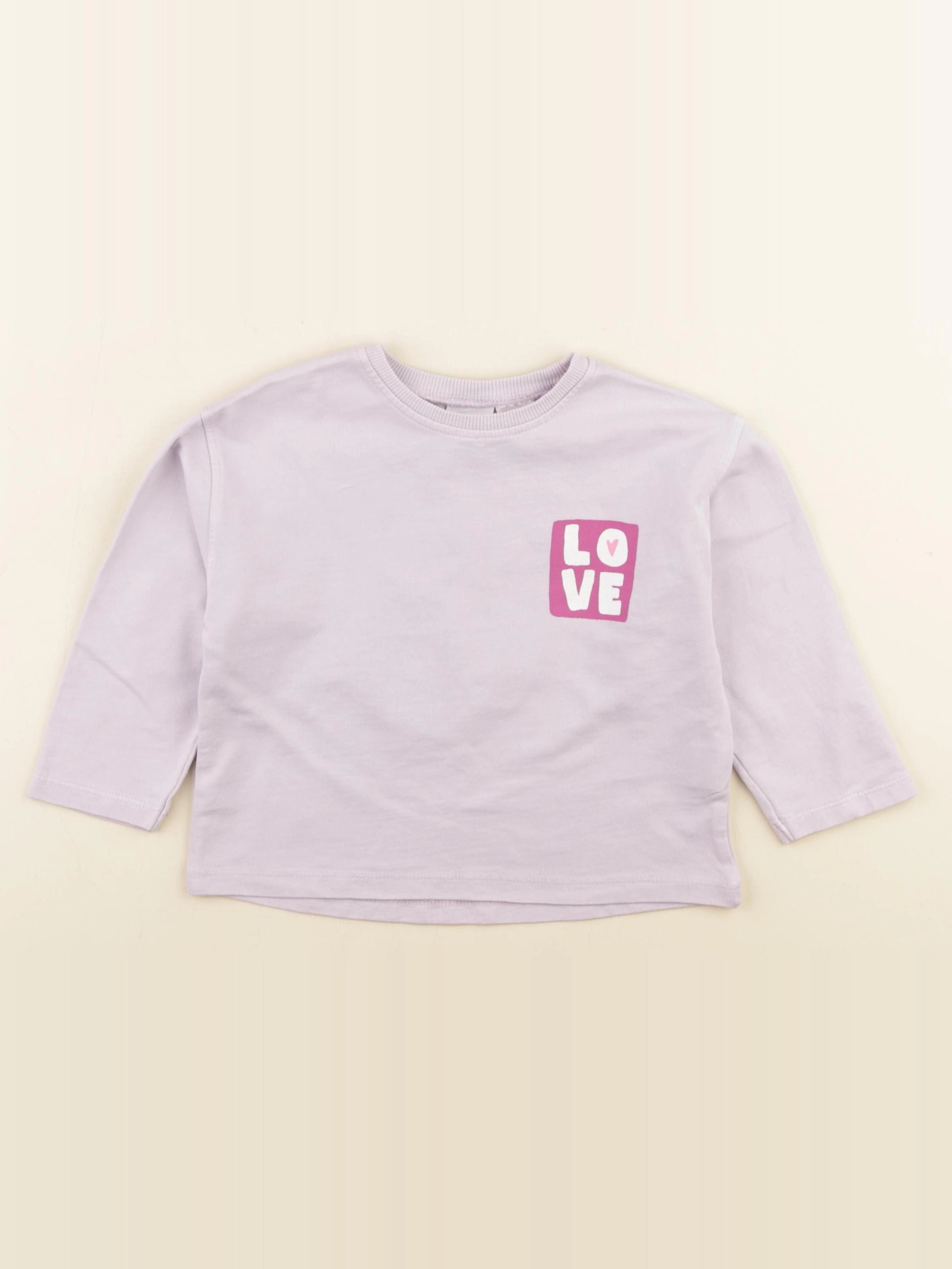 Zara - tee-shirt imprimé au dos violet - 12/18 mois