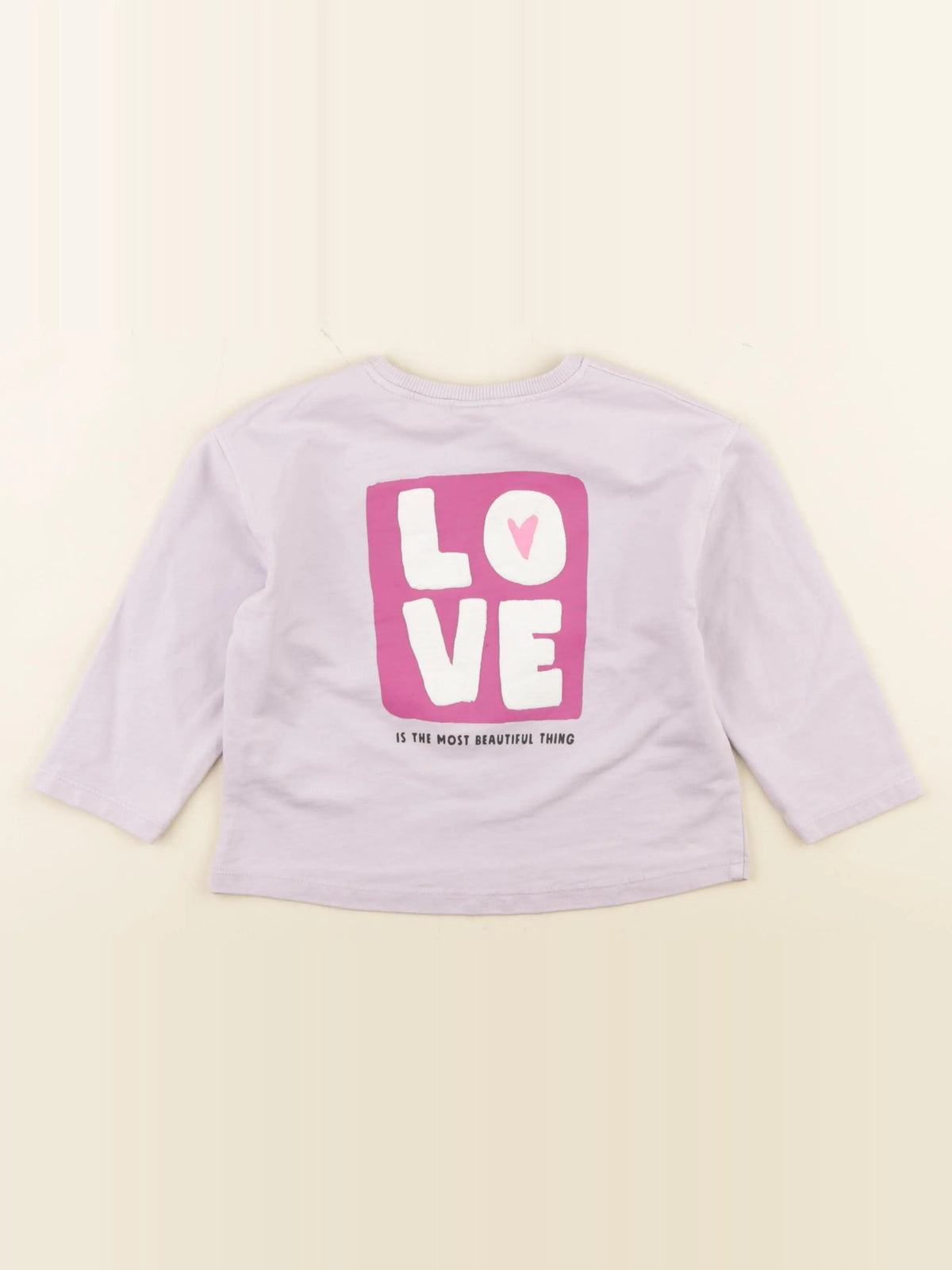 Zara - tee-shirt imprimé au dos violet - 12/18 mois