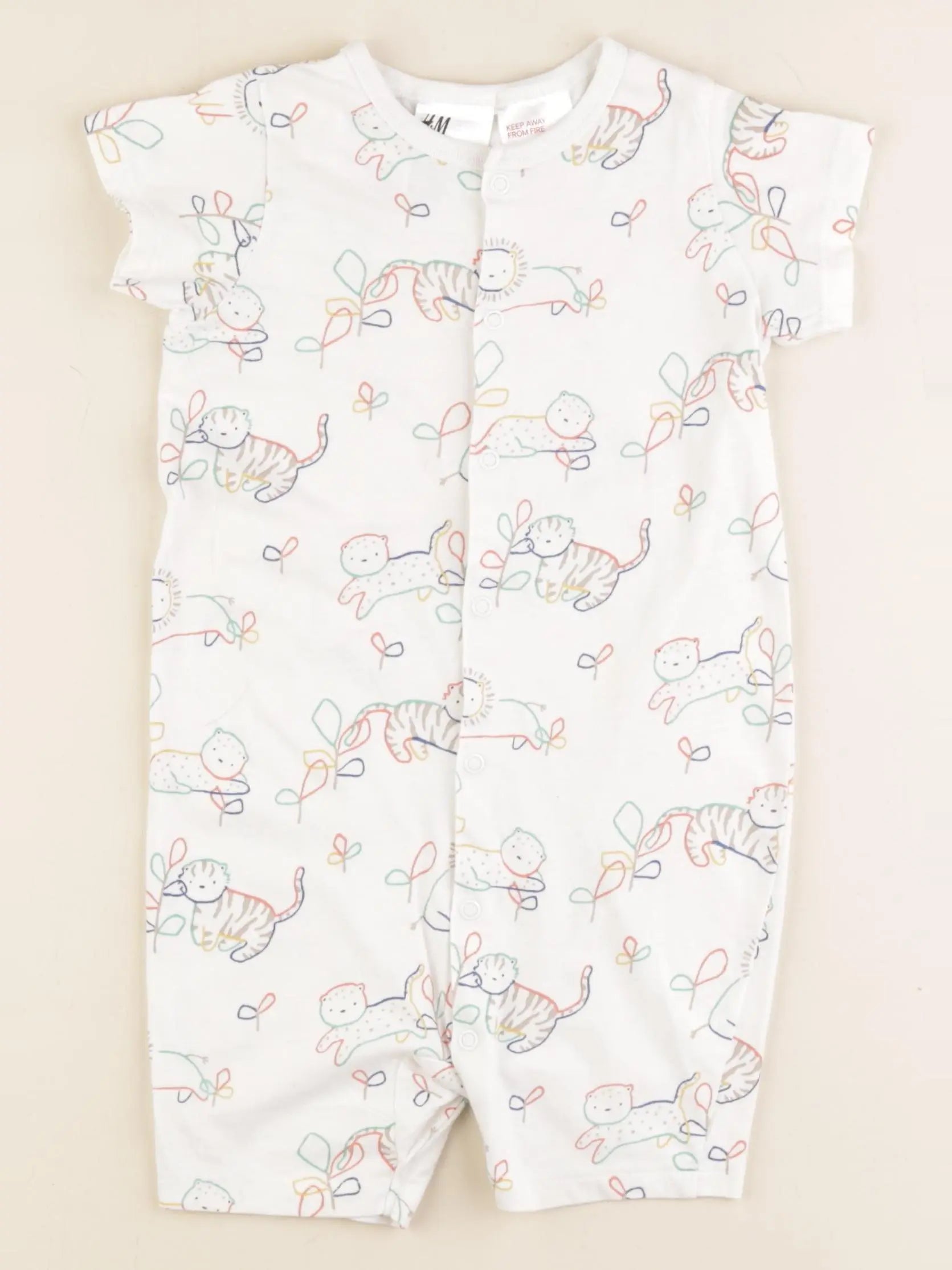 H&M - combinaison blanc - 12/18 mois