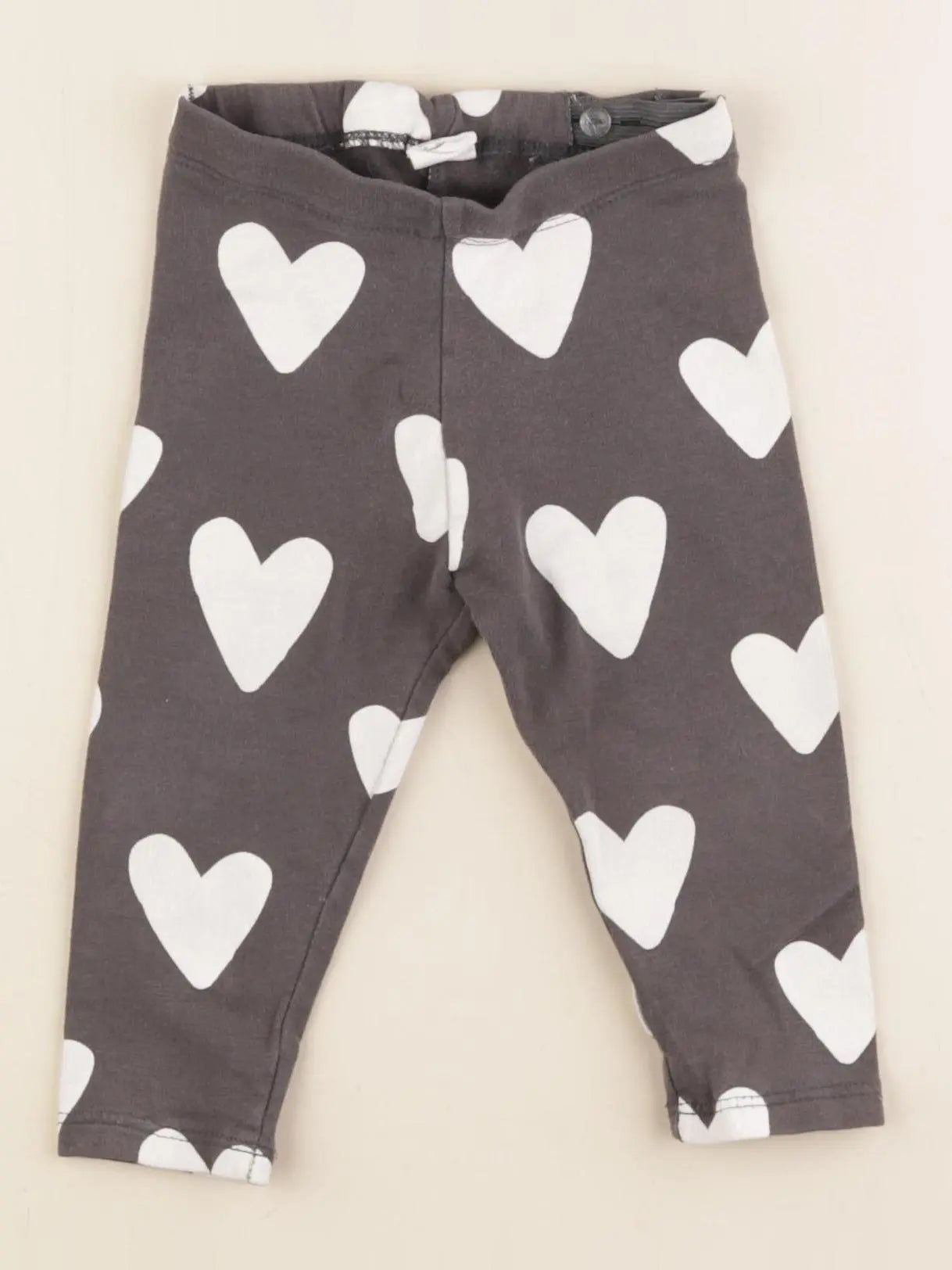 H&M - legging gris - 6/9 mois