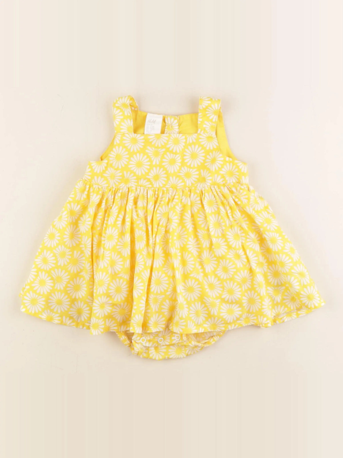 H&M - body robe jaune - 6/9 mois