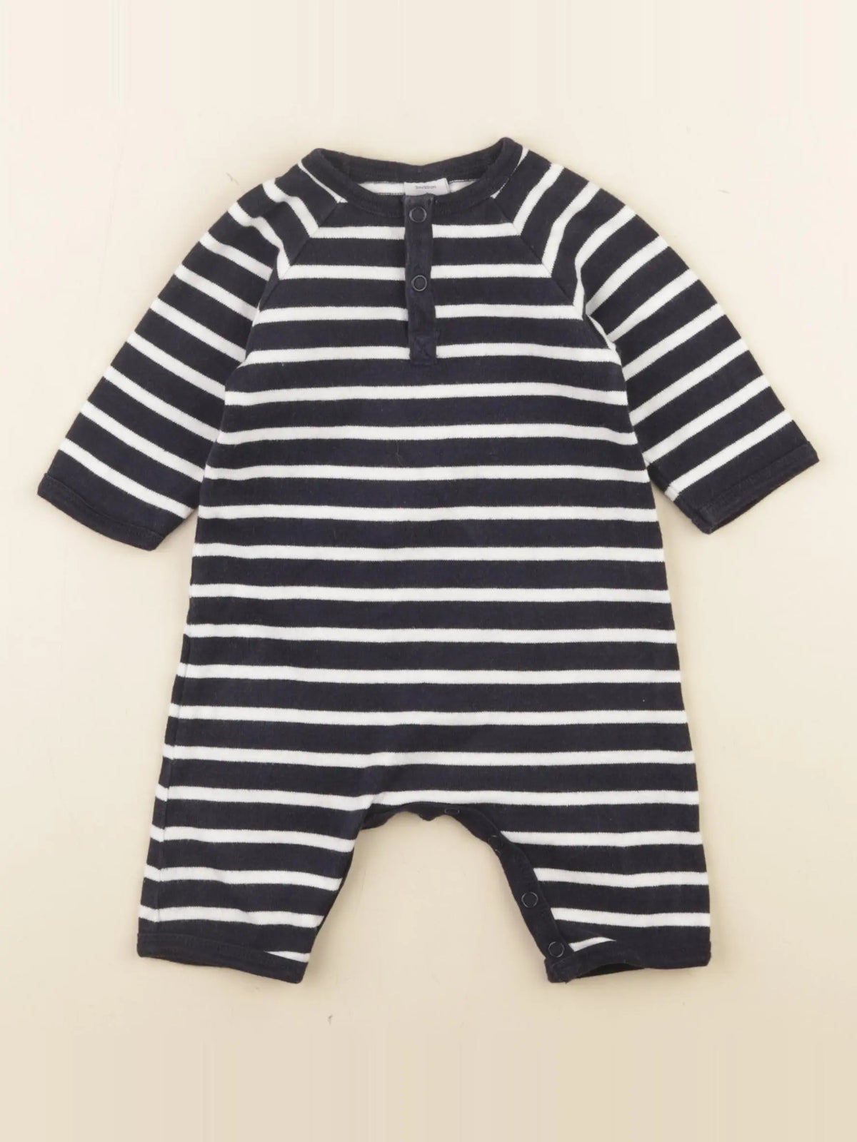 Petit Bateau - combinaison blanc, bleu - 3 mois
