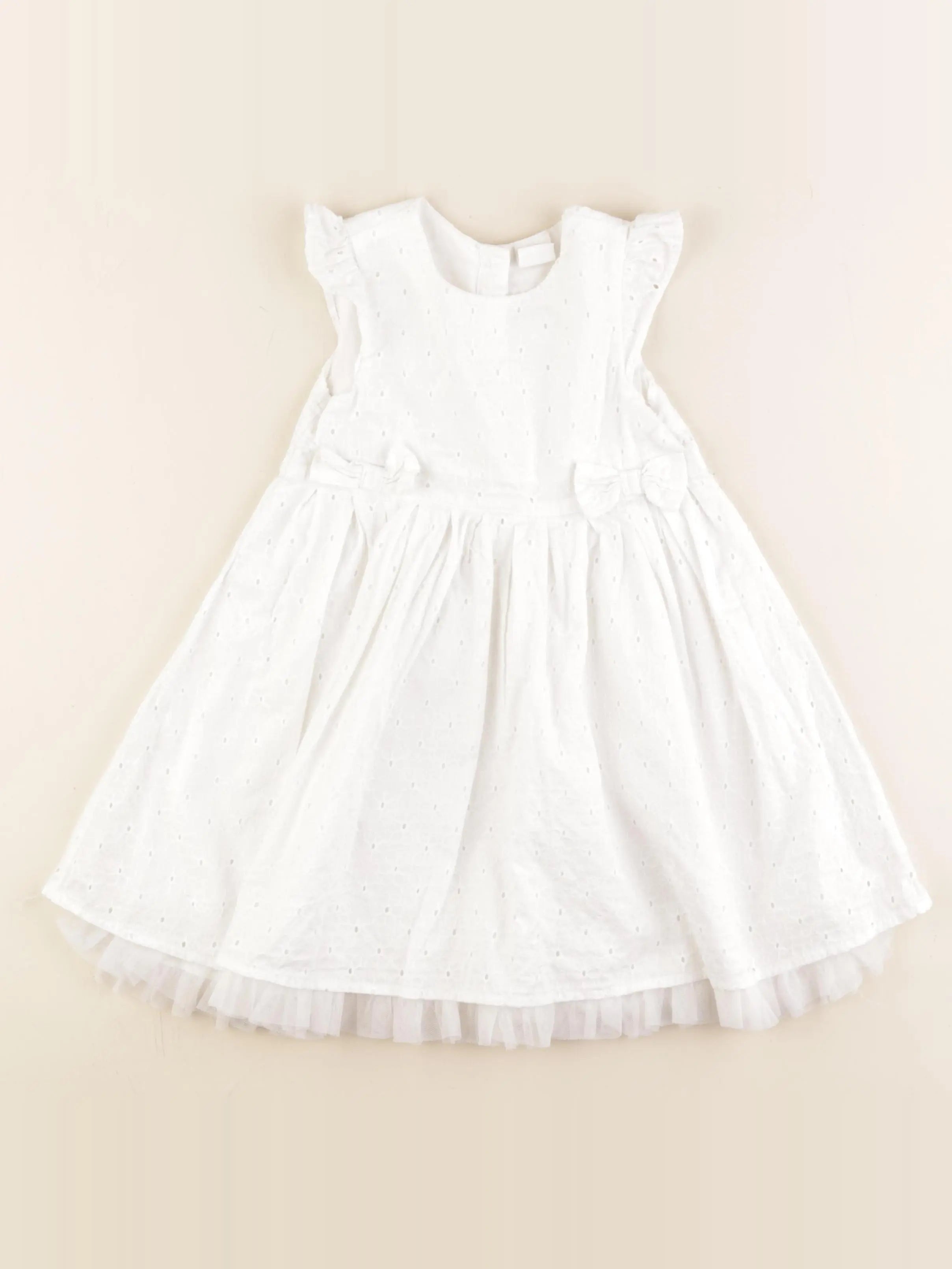 H&M - robe blanc - 12/18 mois