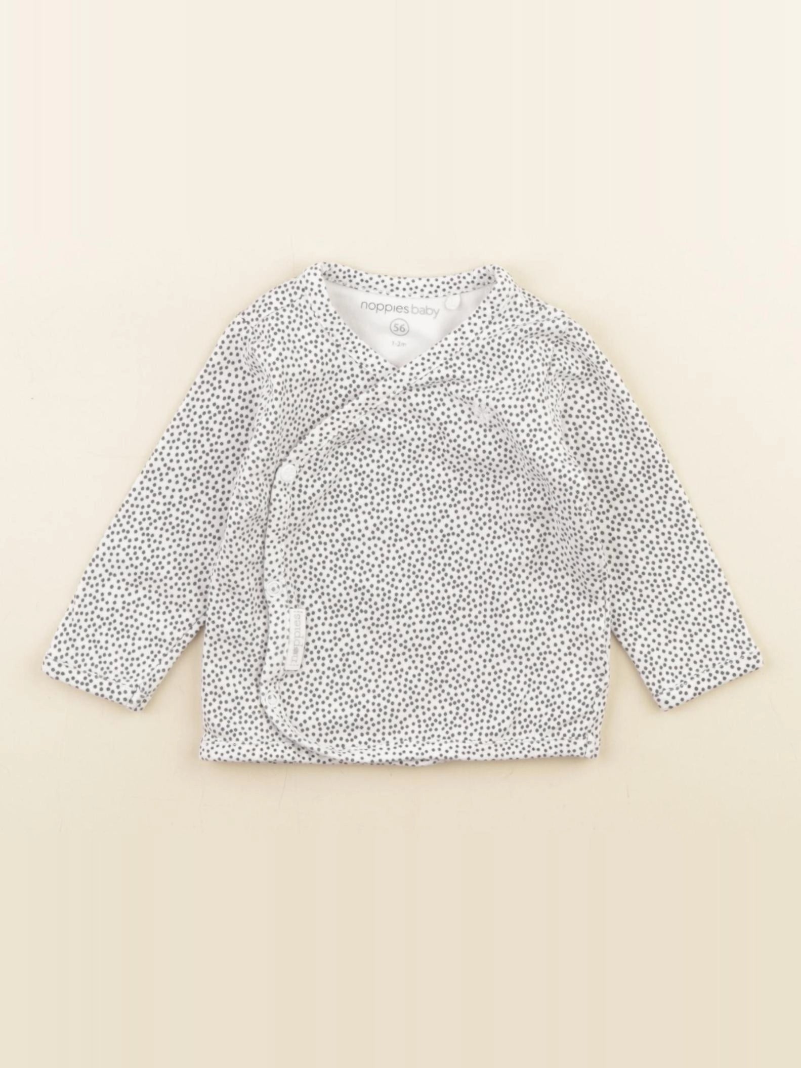 Noppies - tee-shirt blanc, noir - 1/2 mois