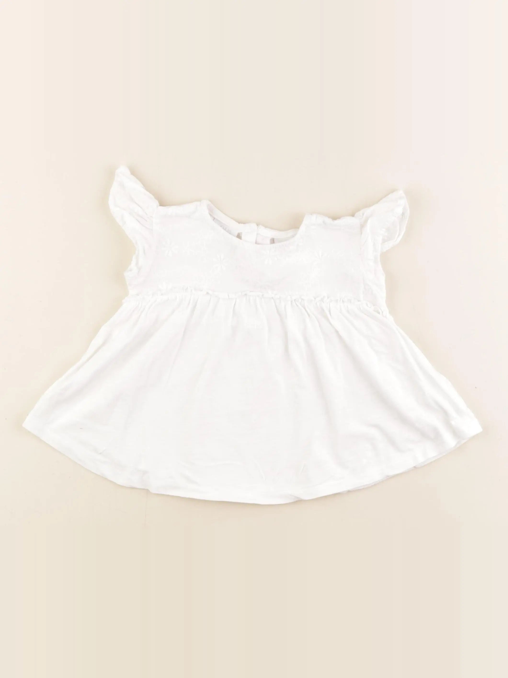 Zara - tee-shirt blanc - 6/9 mois