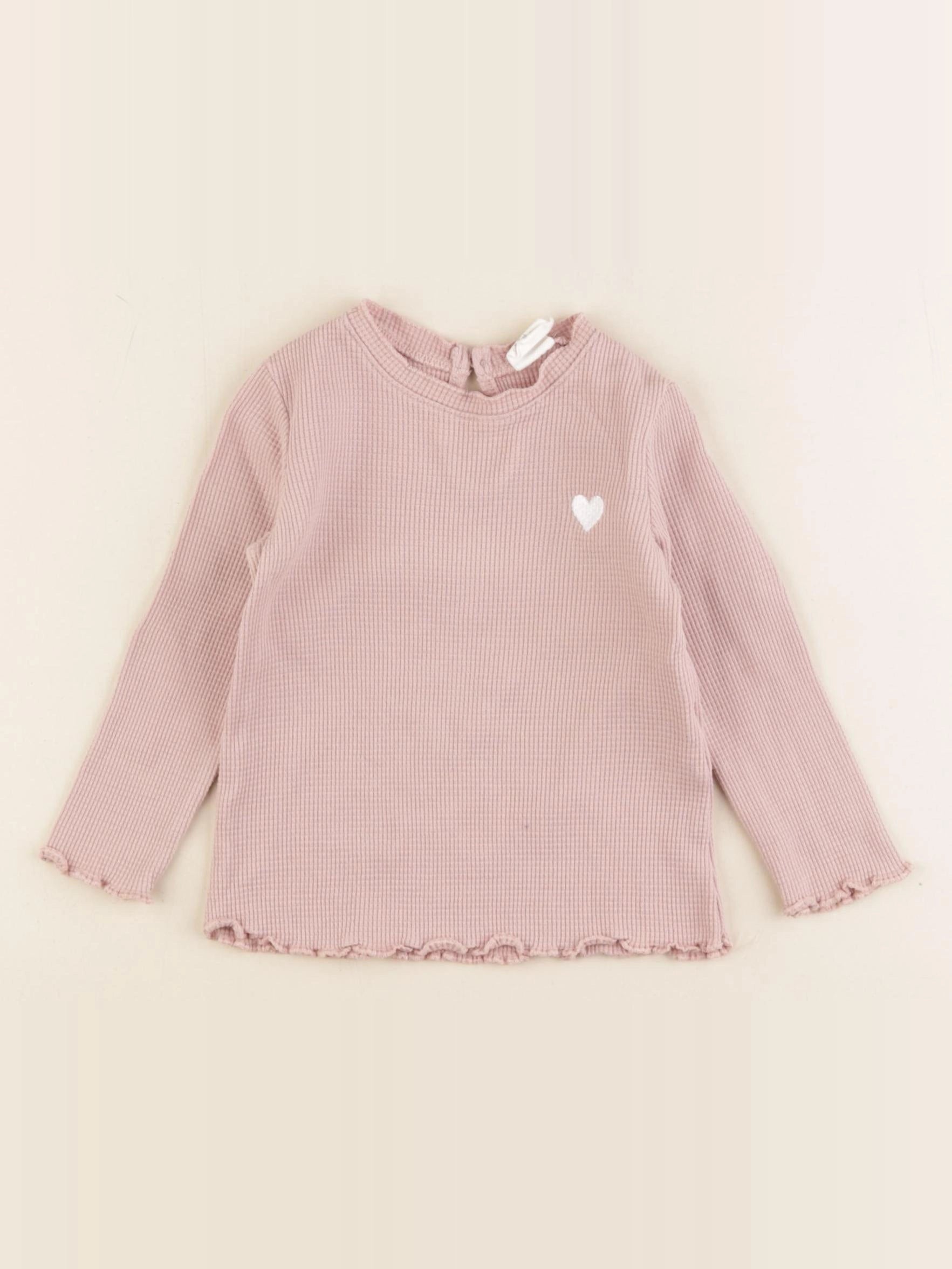 H&M - tee-shirt rose - 9/12 mois