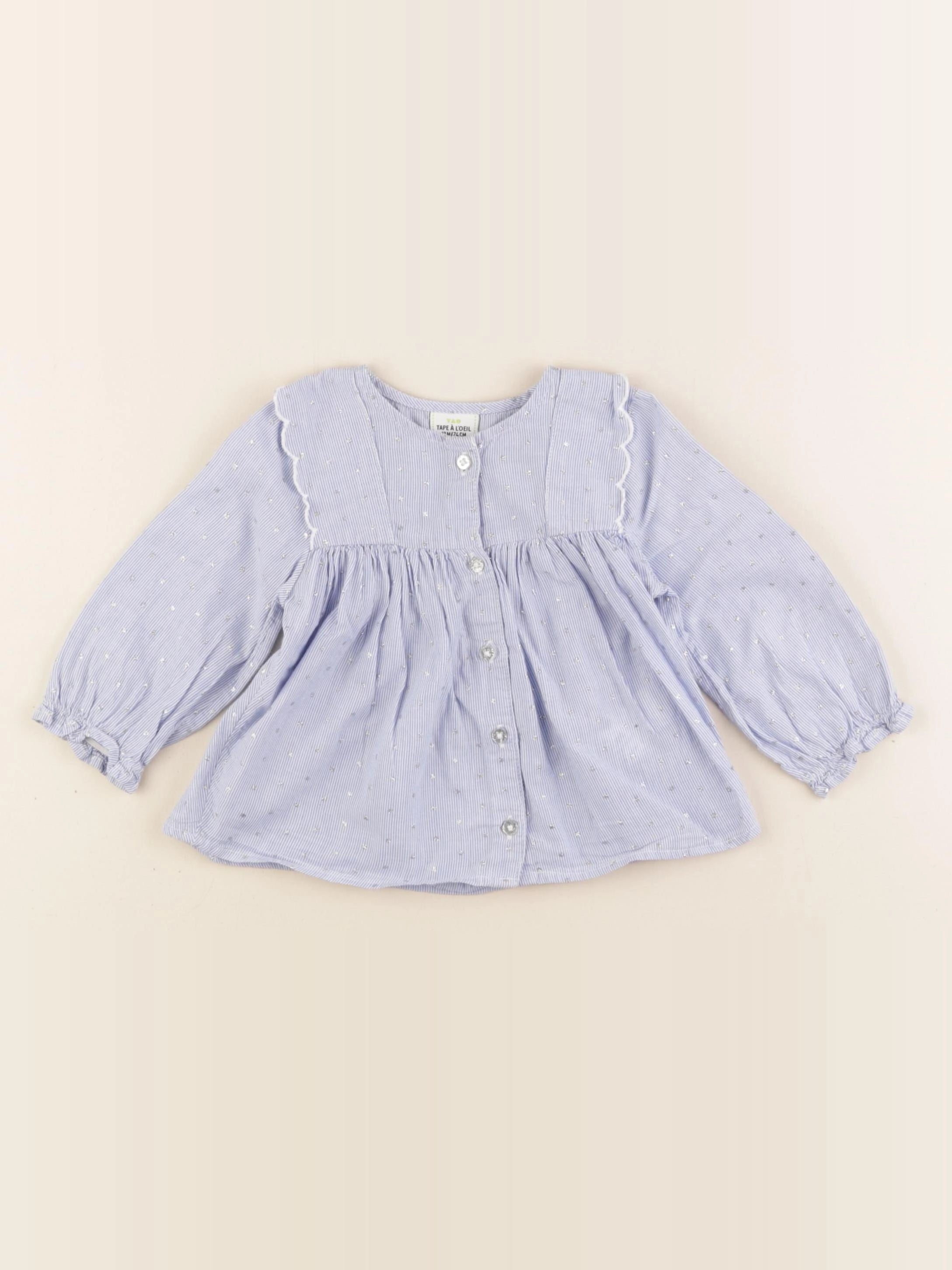 Tape à l'oeil - blouse bleu - 12 mois