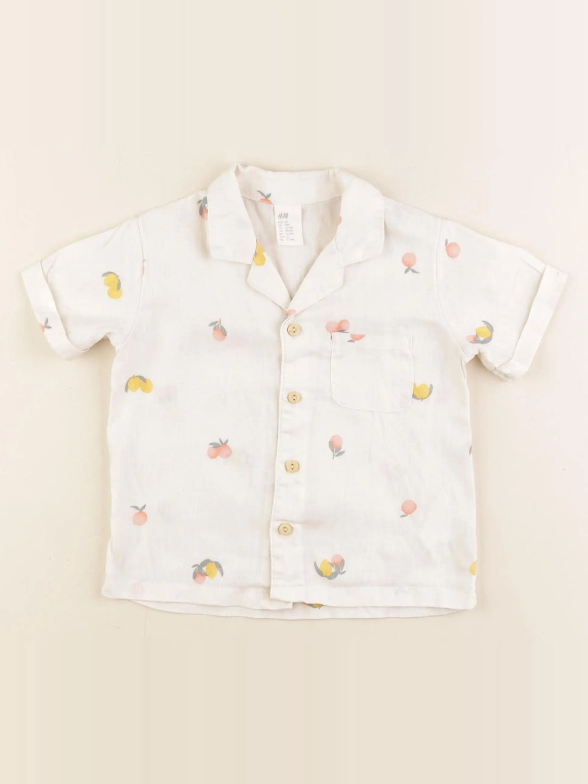 H&M - chemise beige - 12/18 mois