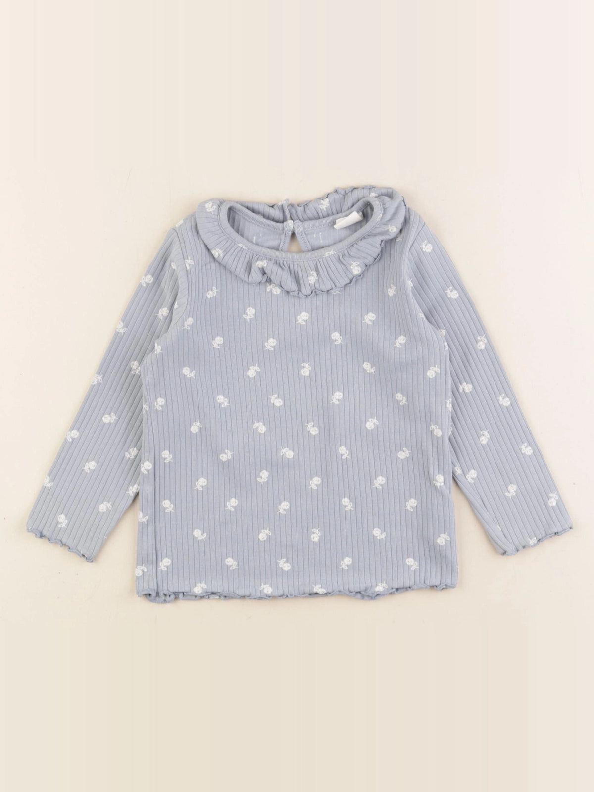 H&M - tee-shirt bleu - 12/18 mois