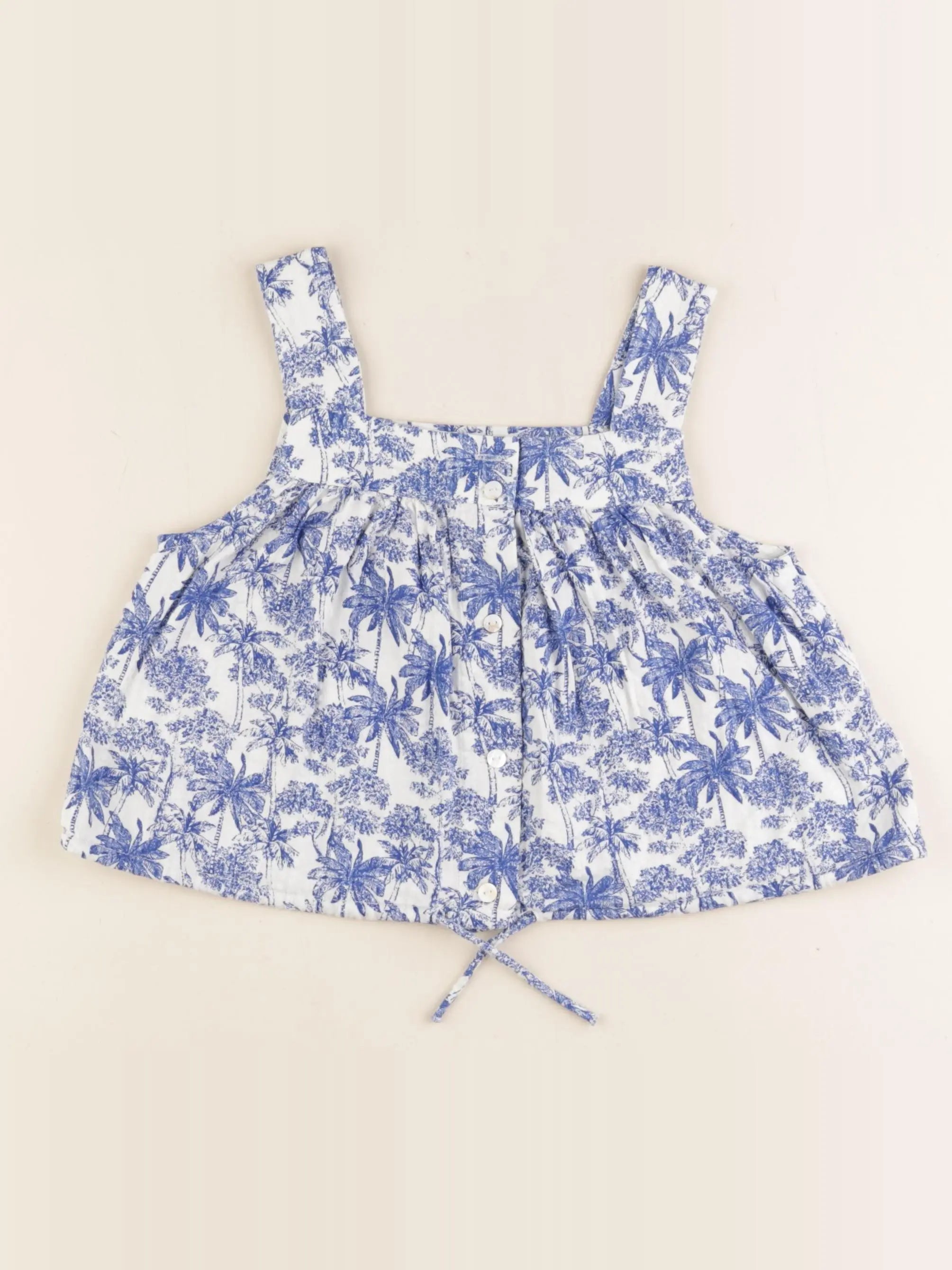 Mango - blouse bleu, blanc - 9 ans