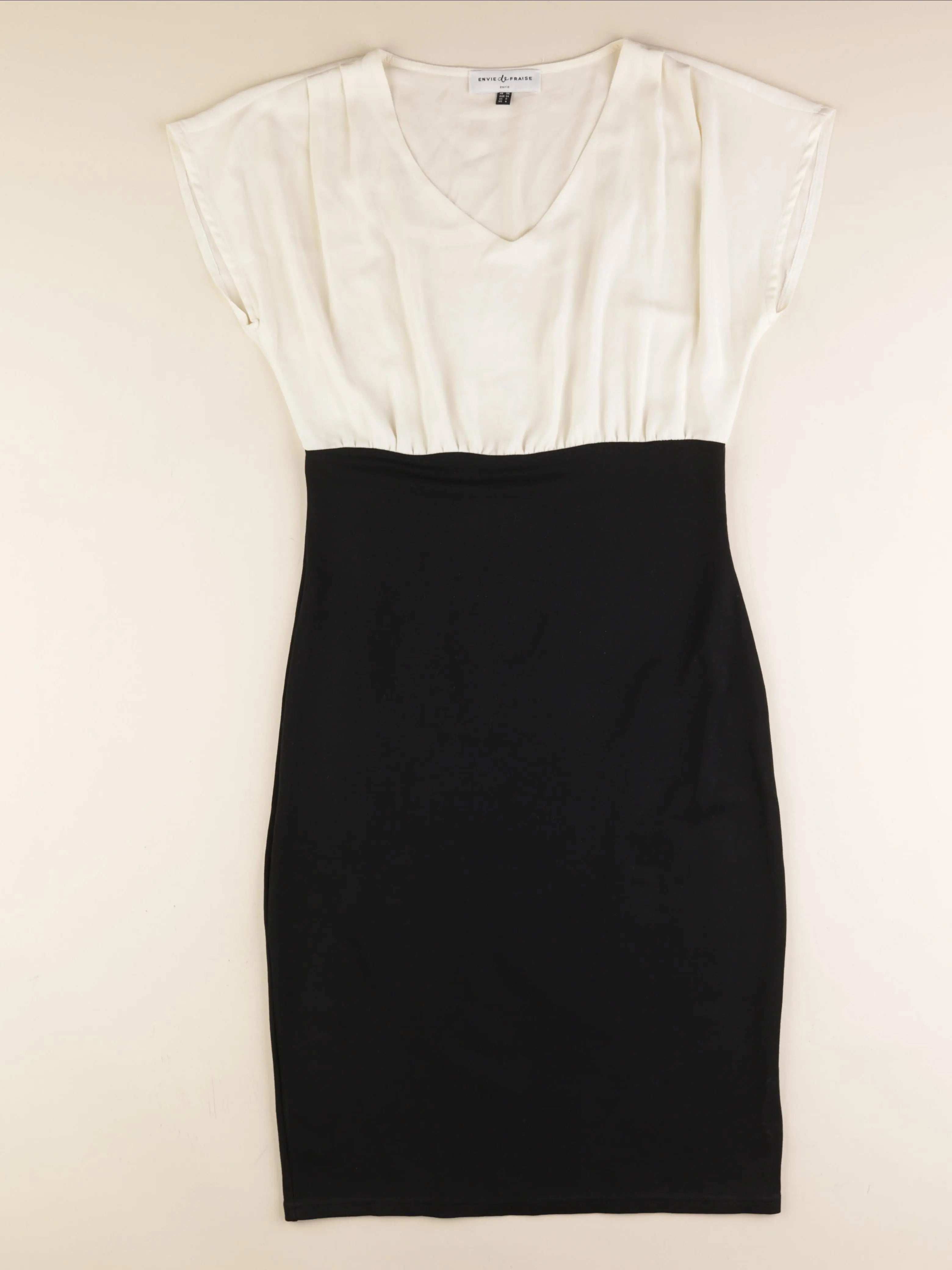 Envie de fraise - robe grossesse beige, noir - 36