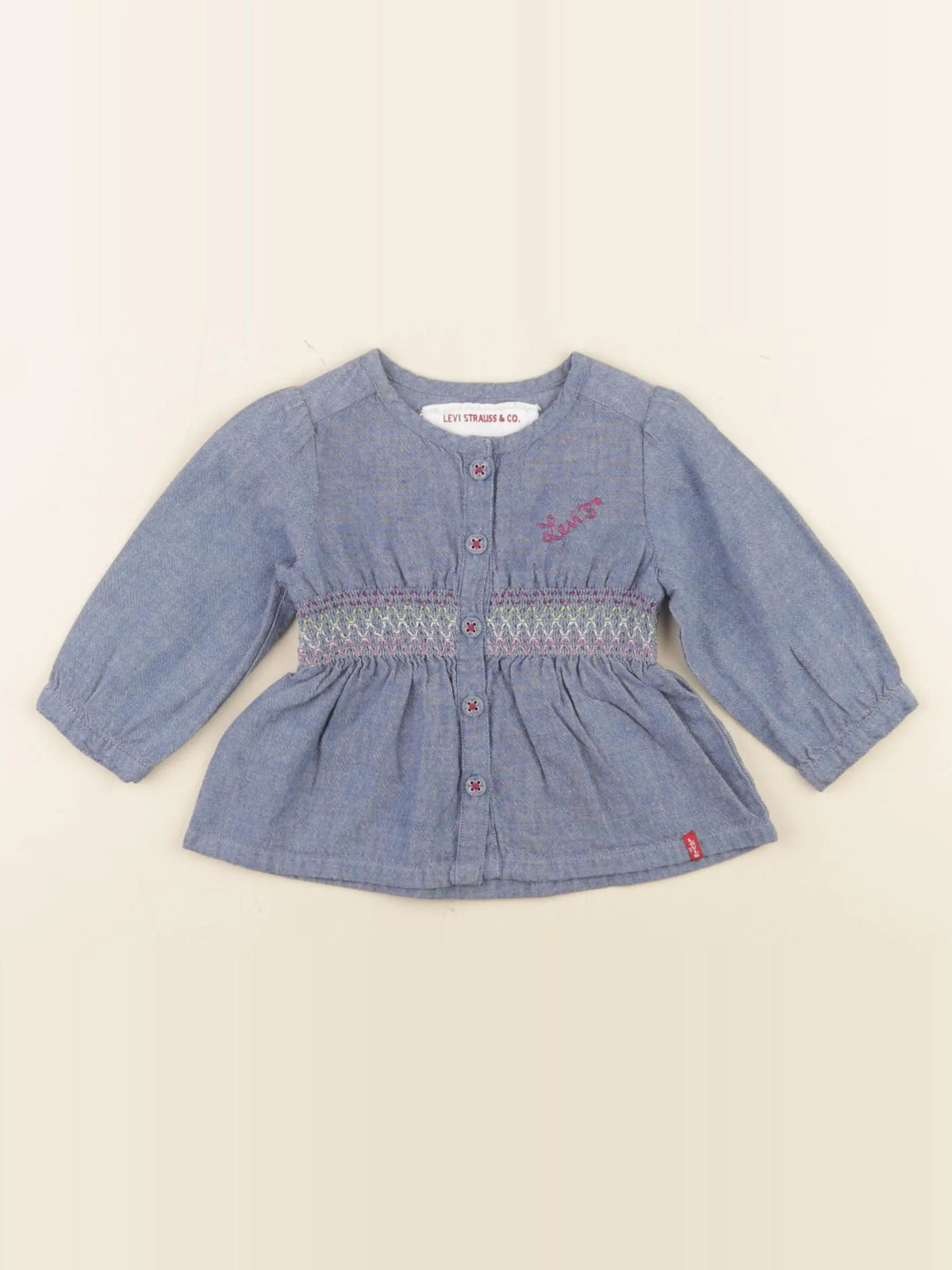 Levi's - blouse bleu - 6 mois