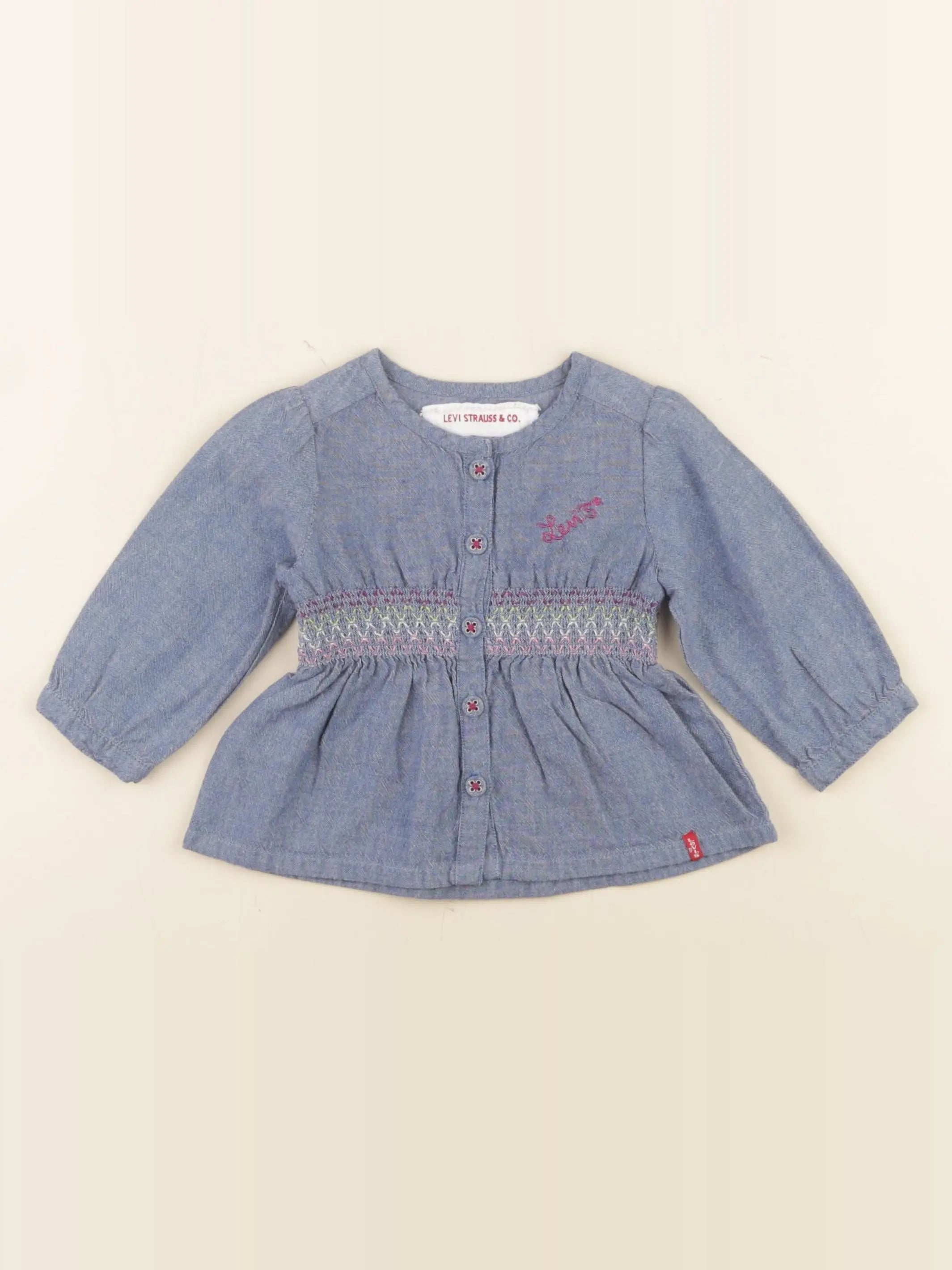 Levi's - blouse bleu - 6 mois