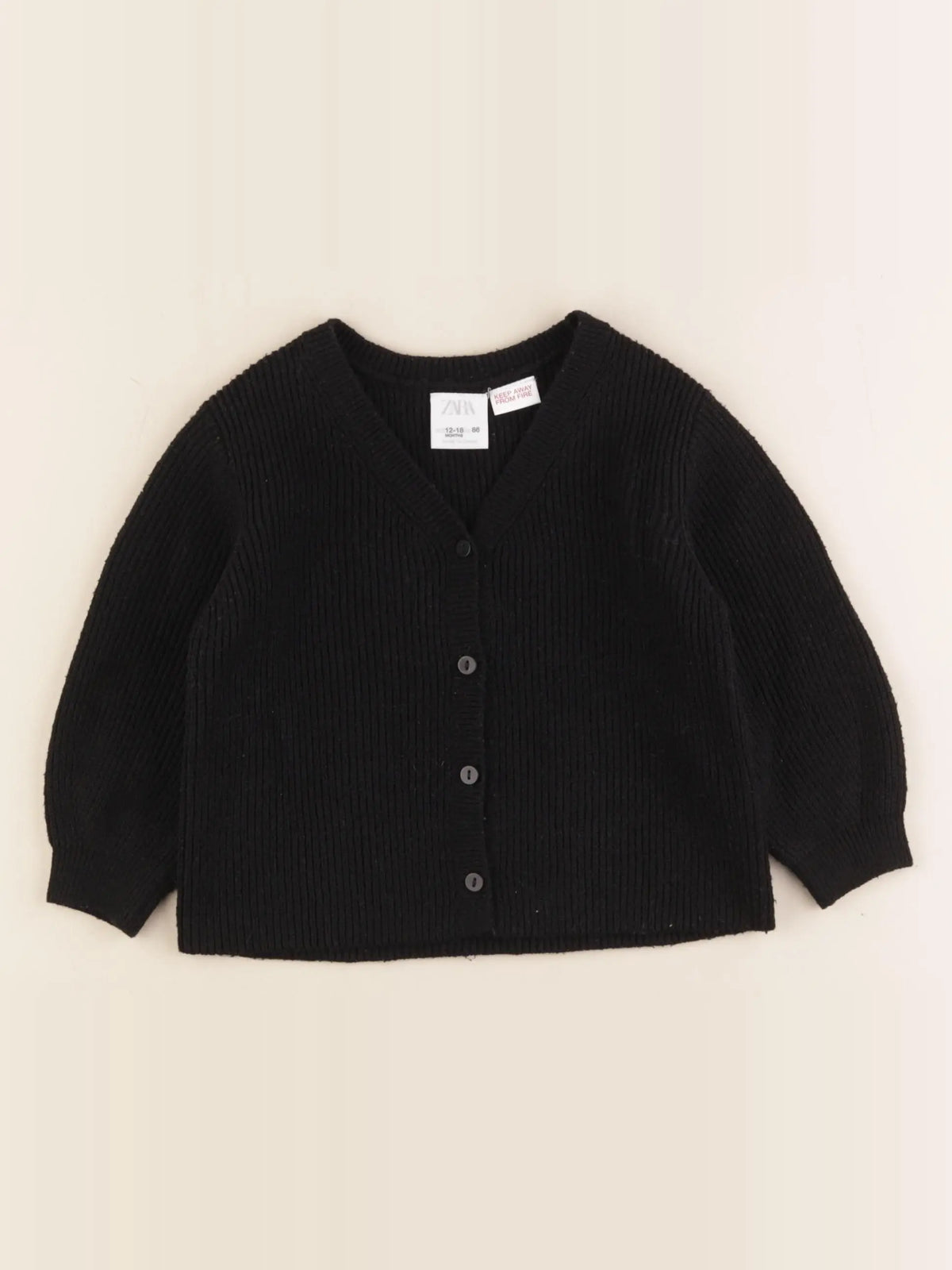 Zara - gilet noir - 12/18 mois