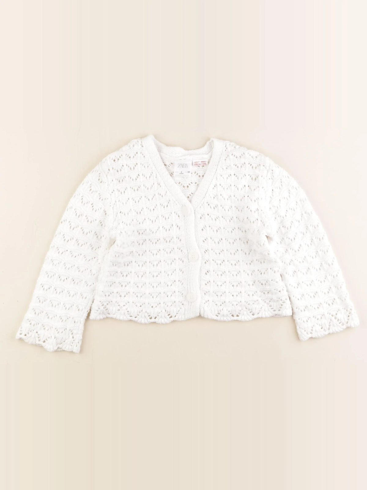 Zara - gilet blanc - 2 ans