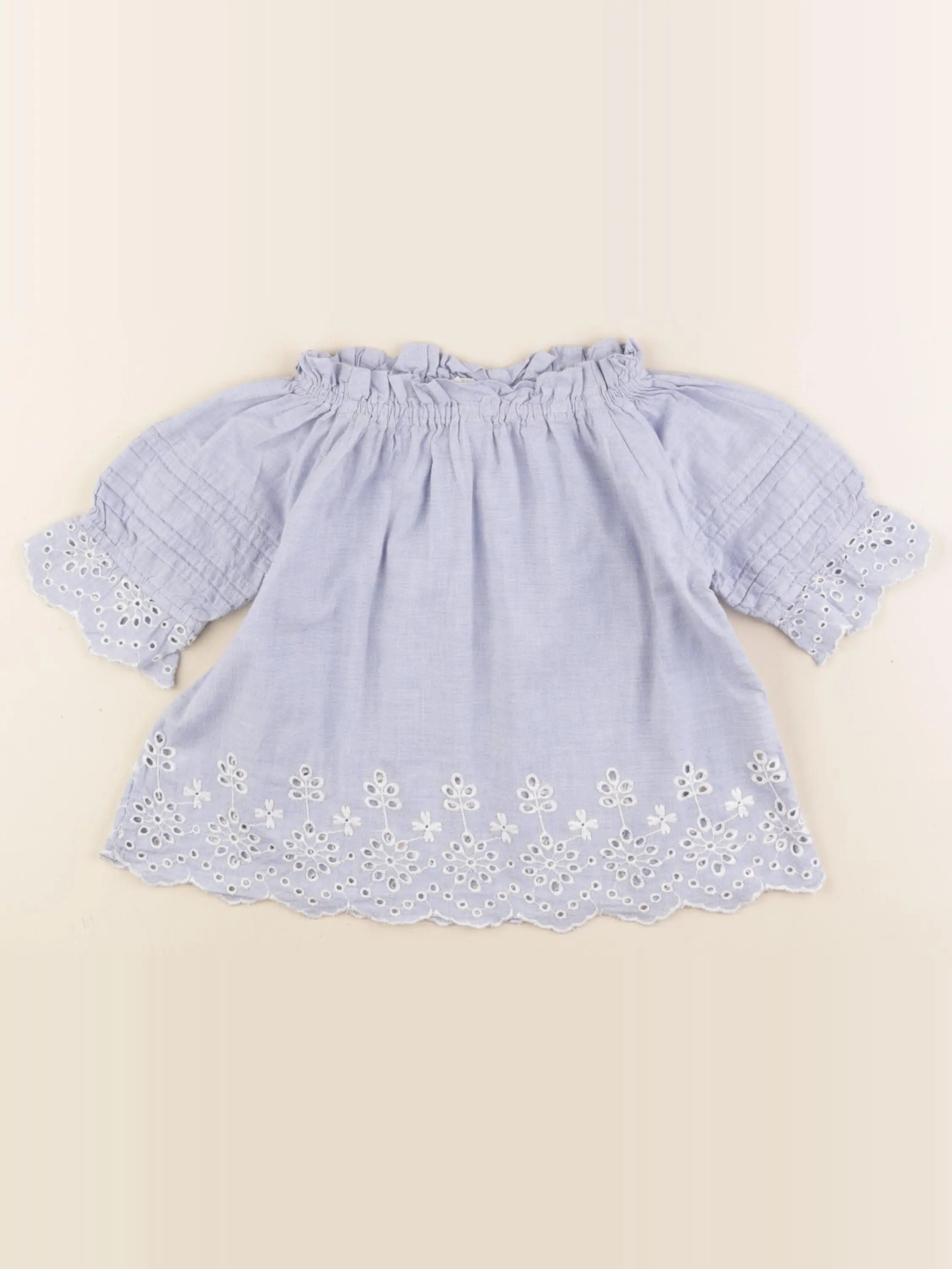 Monoprix - blouse bleu - 4 ans