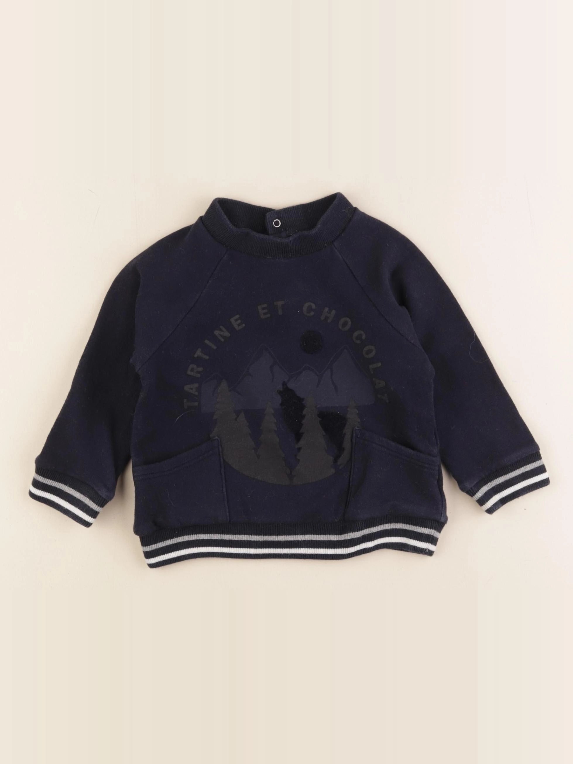 Tartine & Chocolat - sweat bleu - 18 mois