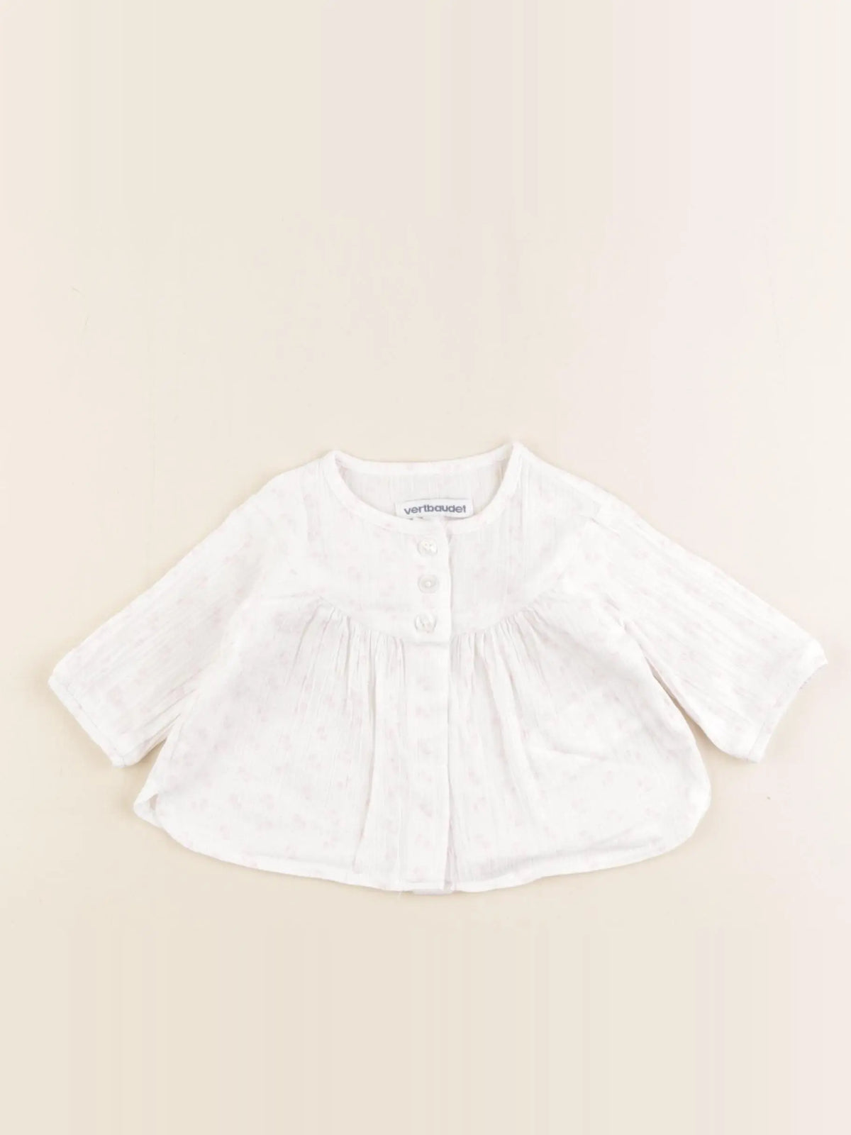 Vertbaudet - blouse blanc - 1 an