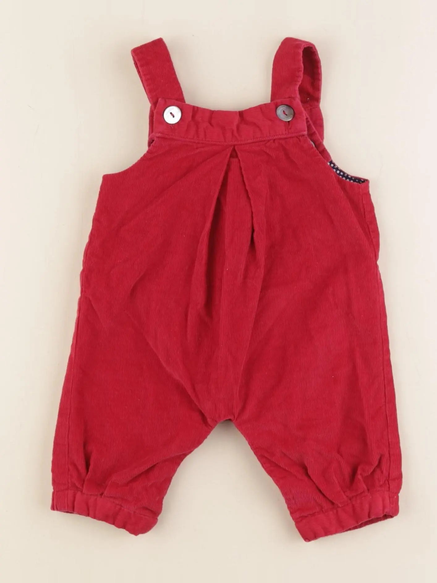 Jacadi - salopette rouge - 1 mois