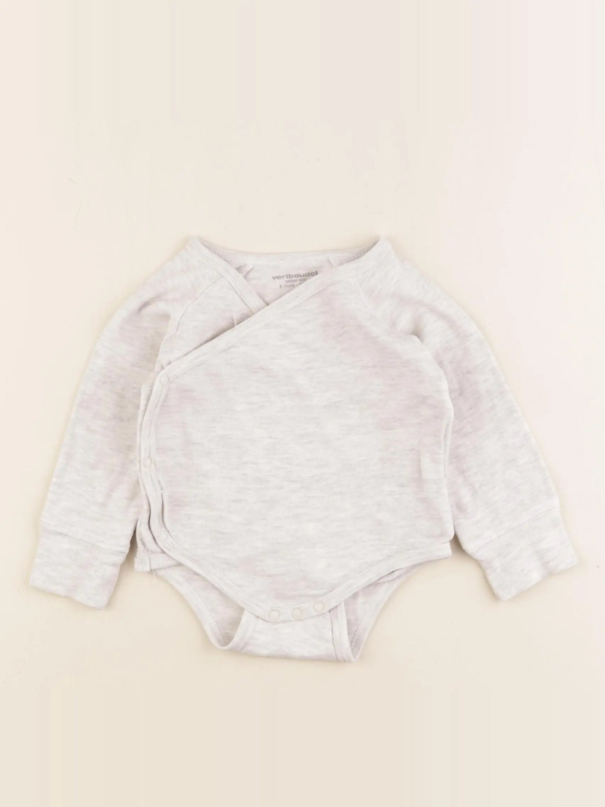 Vertbaudet - body beige - 6 mois
