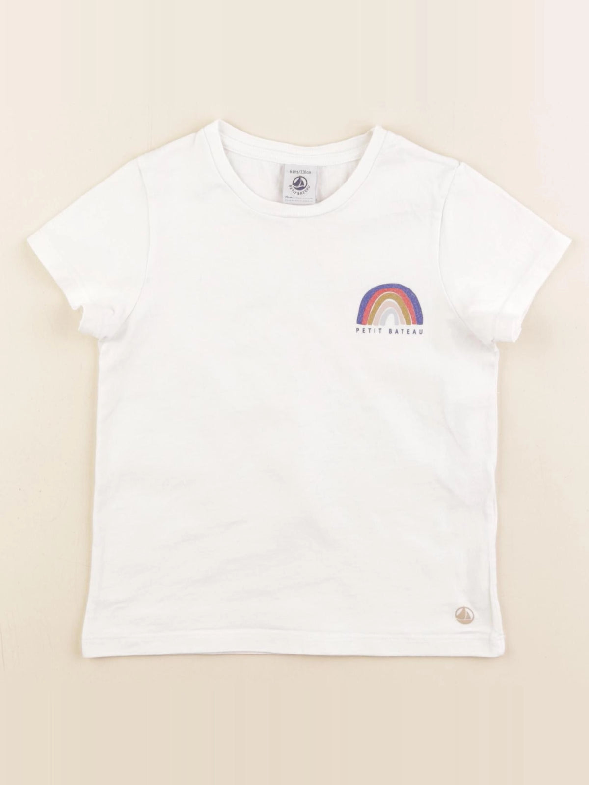 Petit Bateau - tee-shirt blanc - 6 ans
