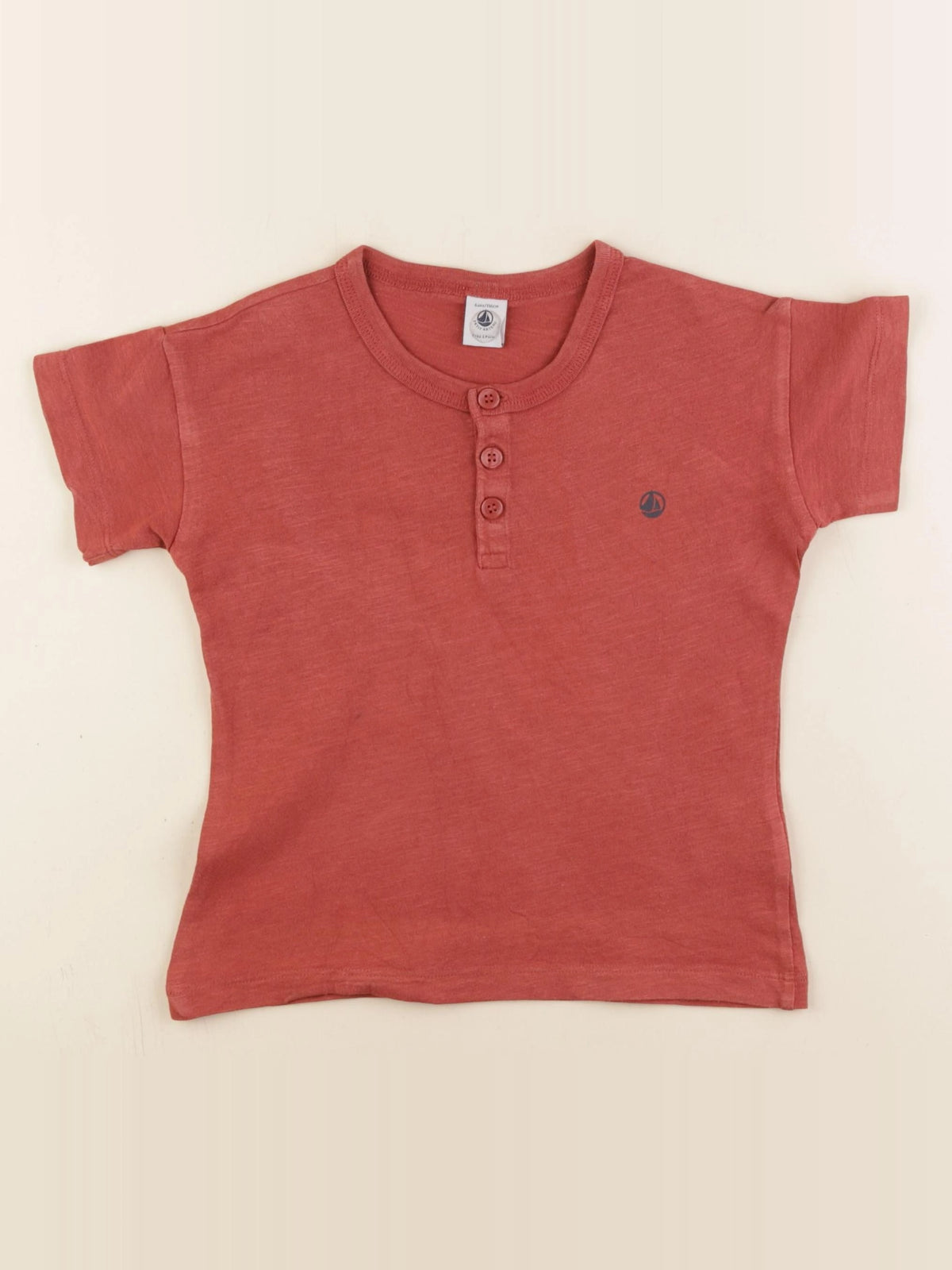Petit Bateau - tee-shirt rouge - 6 ans