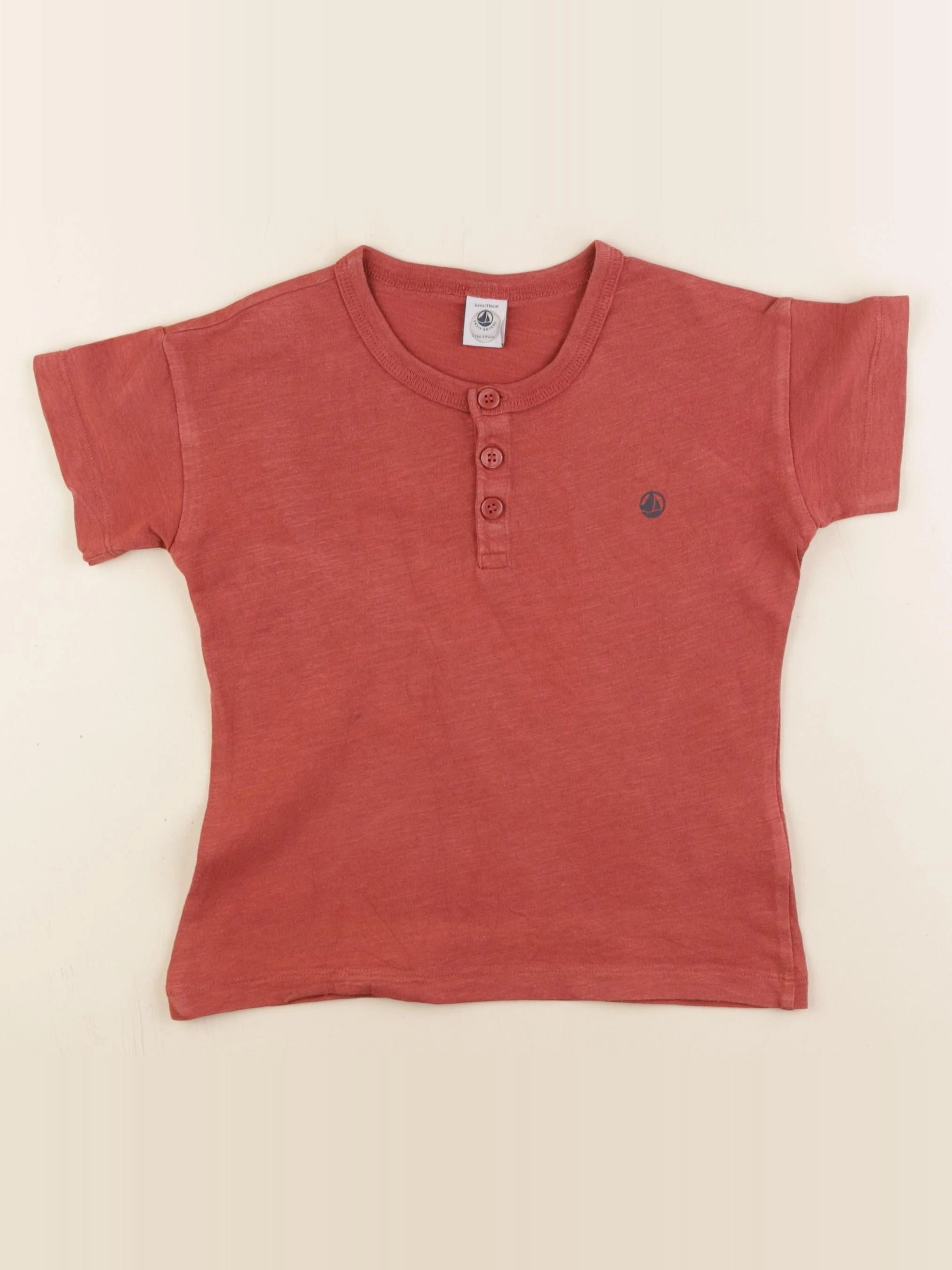 Petit Bateau - tee-shirt rouge - 6 ans