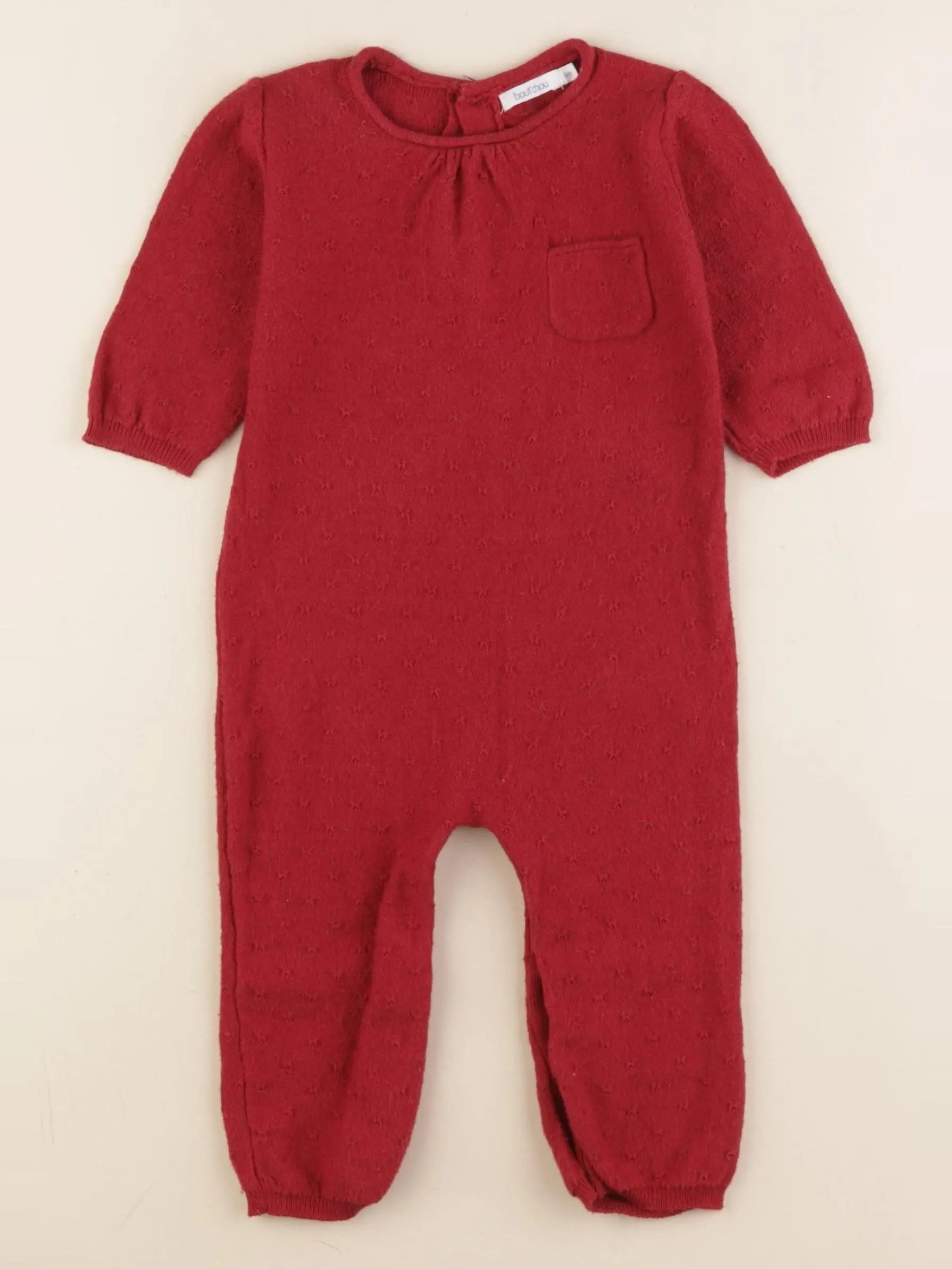 Boutchou - combinaison rouge - 6 mois