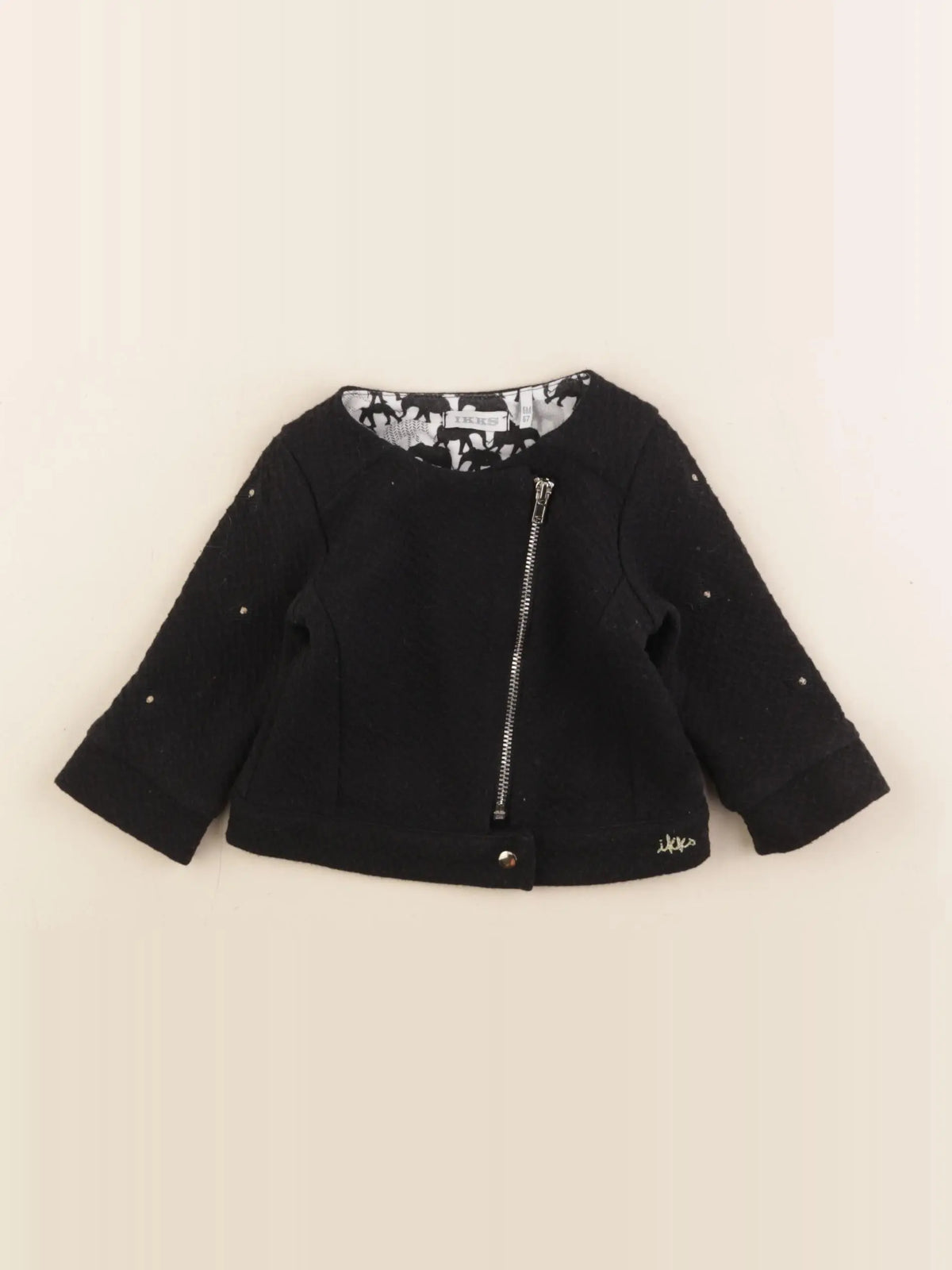 IKKS - veste doublé noir - 6 mois