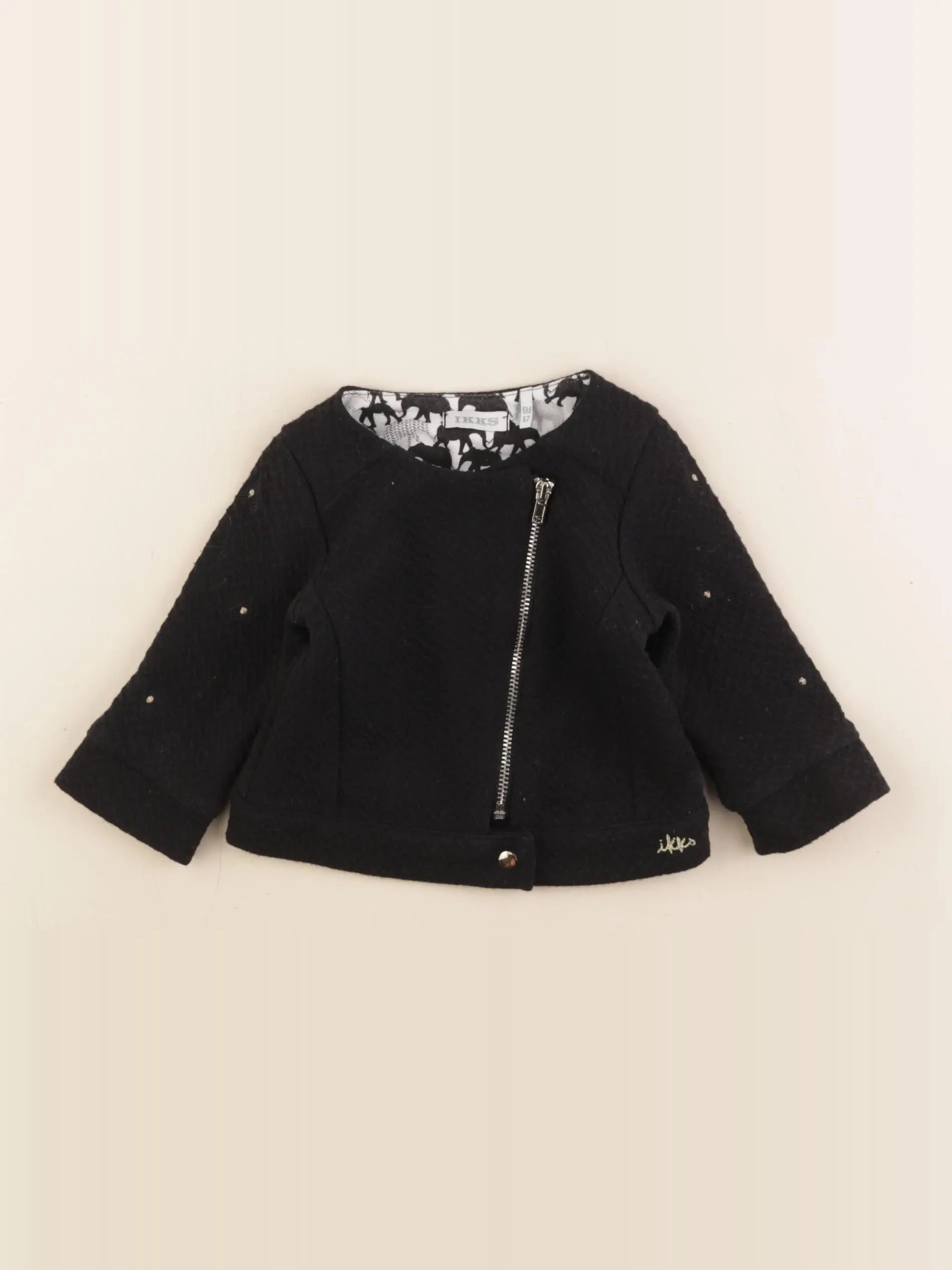 IKKS - veste doublé noir - 6 mois