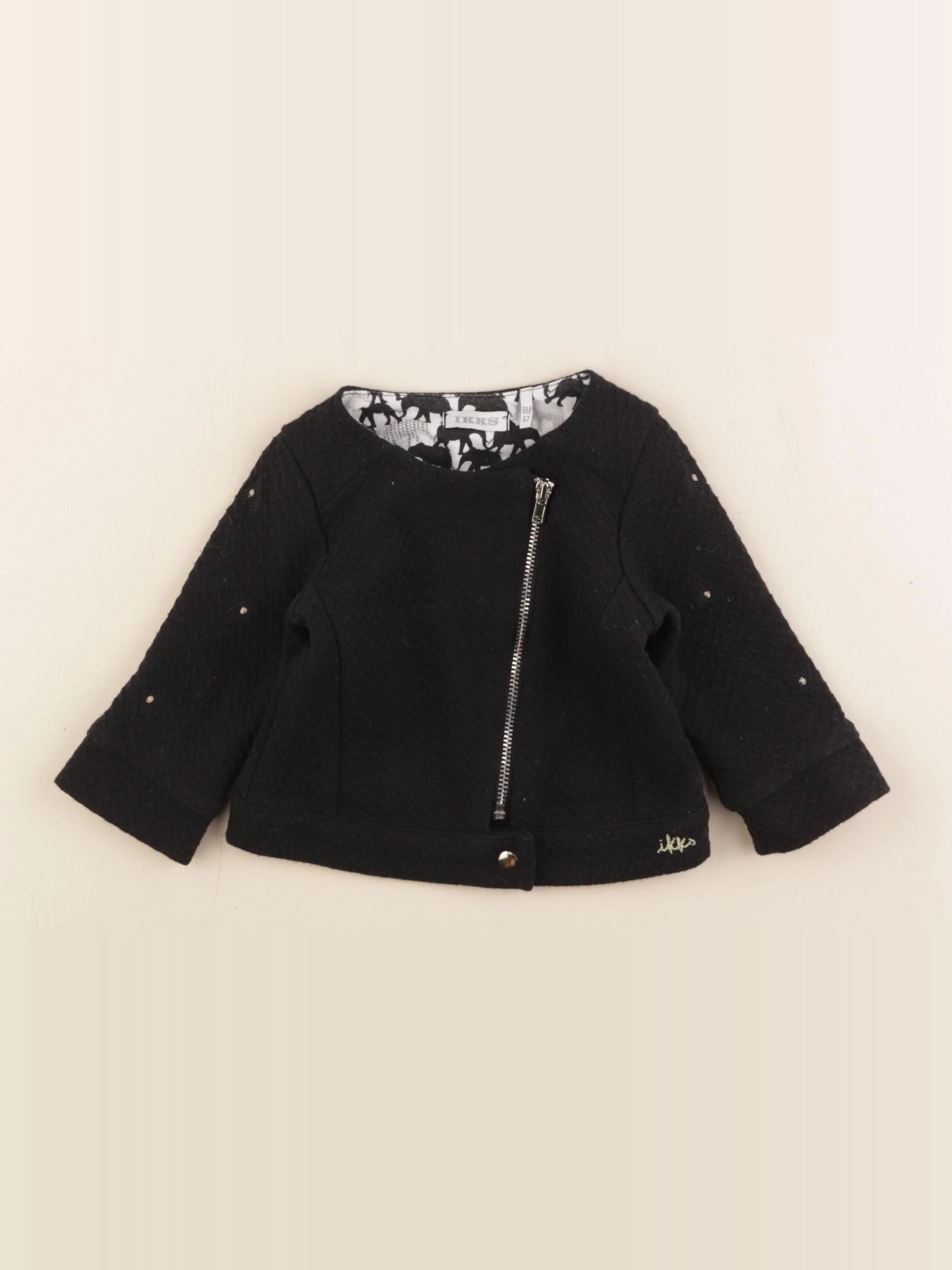 IKKS - veste doublé noir - 6 mois