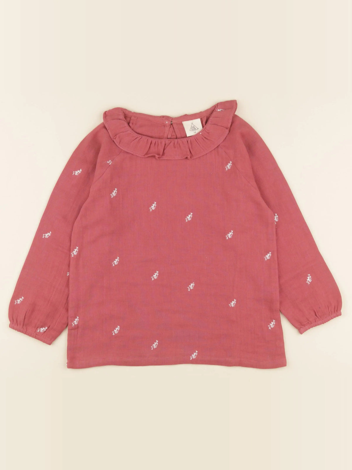 Blouse Romane lange rouge tomette